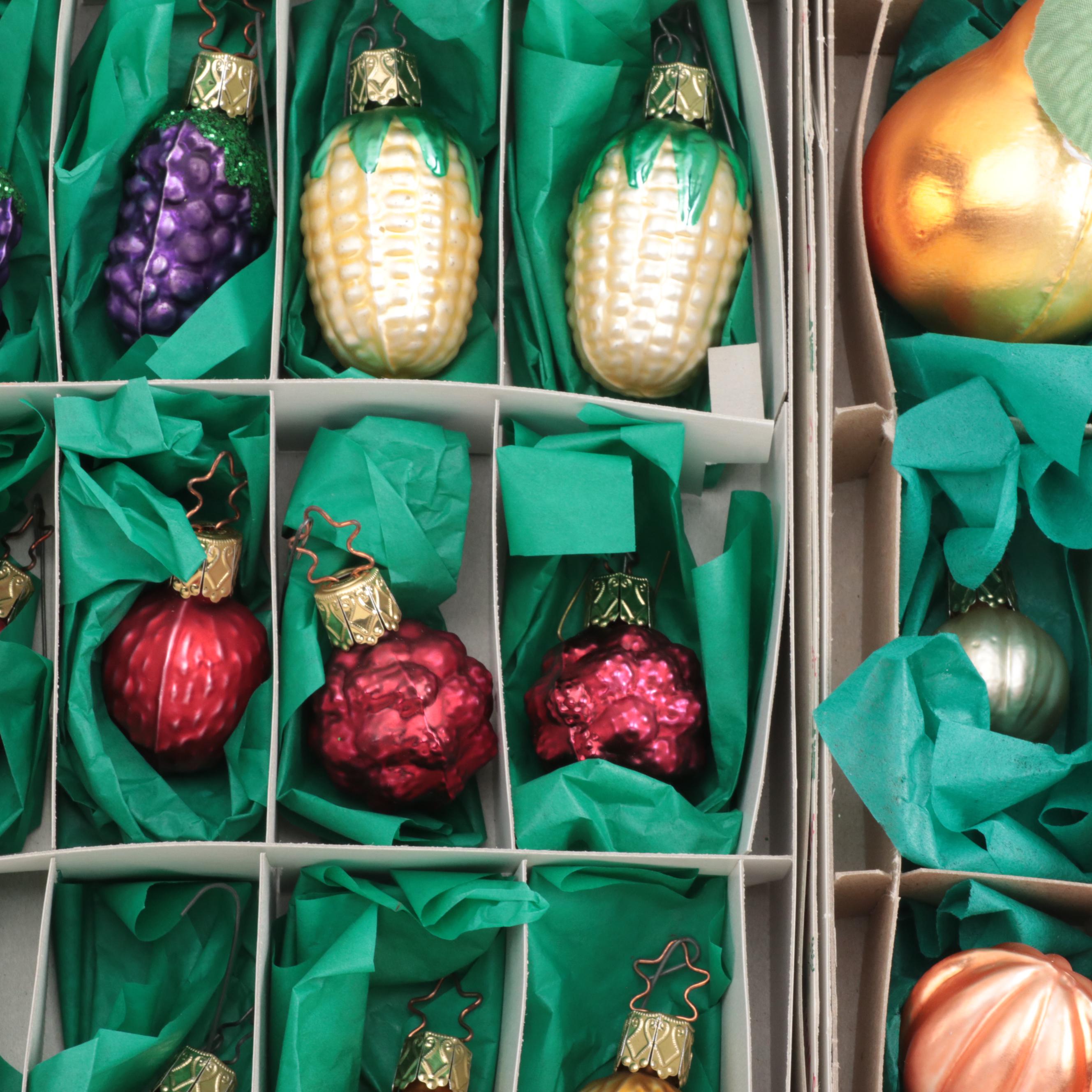 Christborn and More HandPainted Blown Glass Fruit and Vegetable