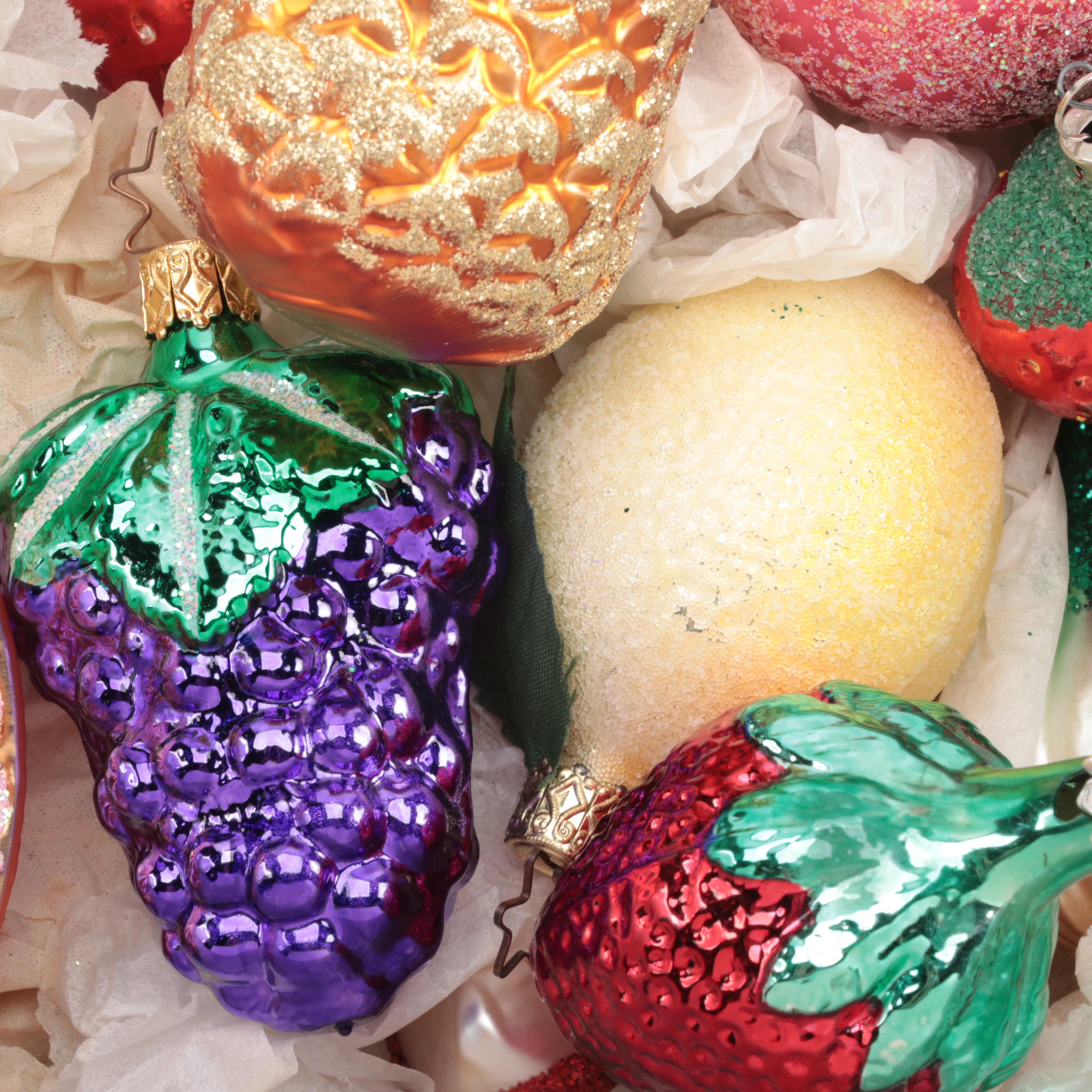 Christborn and More Hand-Painted Blown Glass Fruit and Vegetable Ornaments