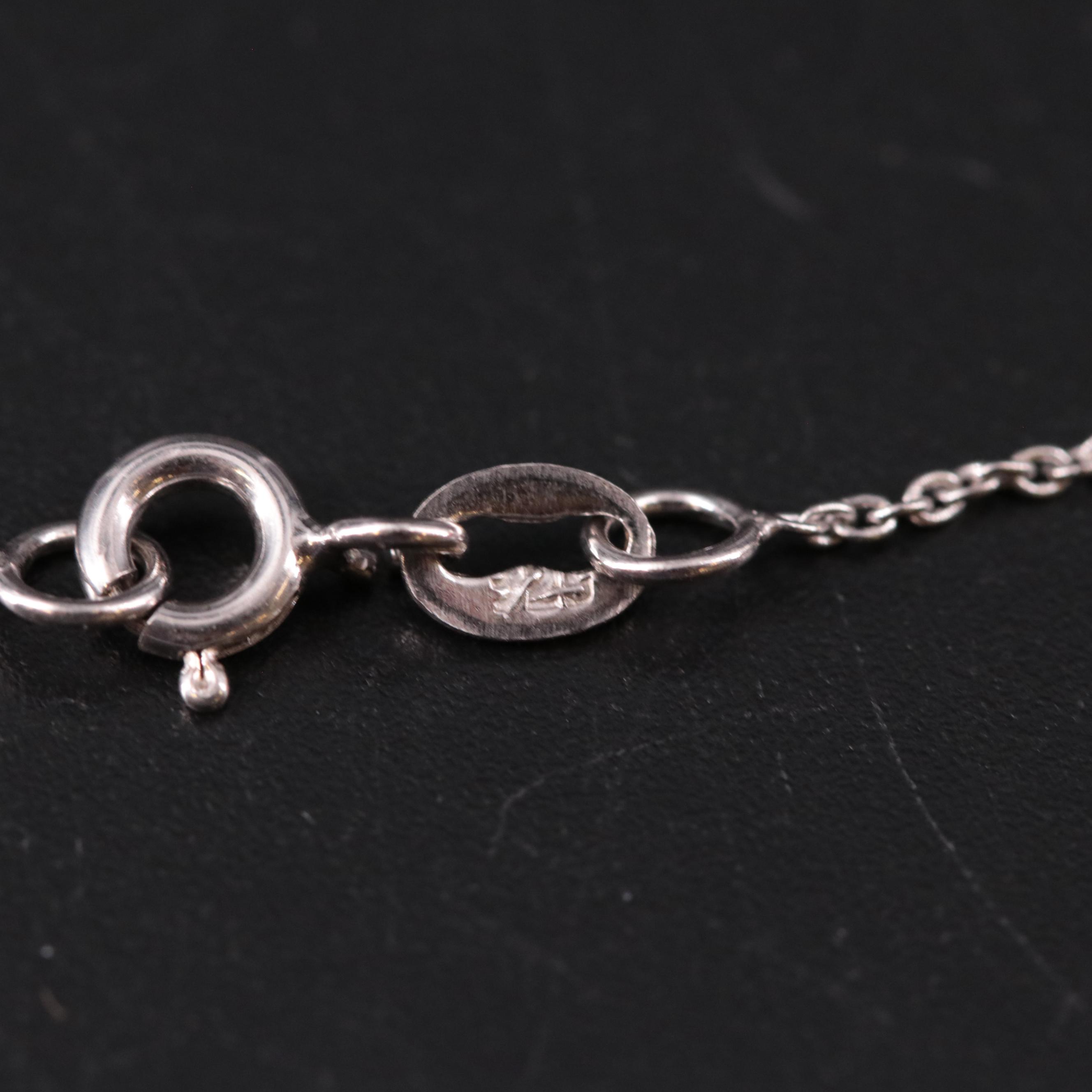 Sterling Silver Gemstone Pendant Necklace