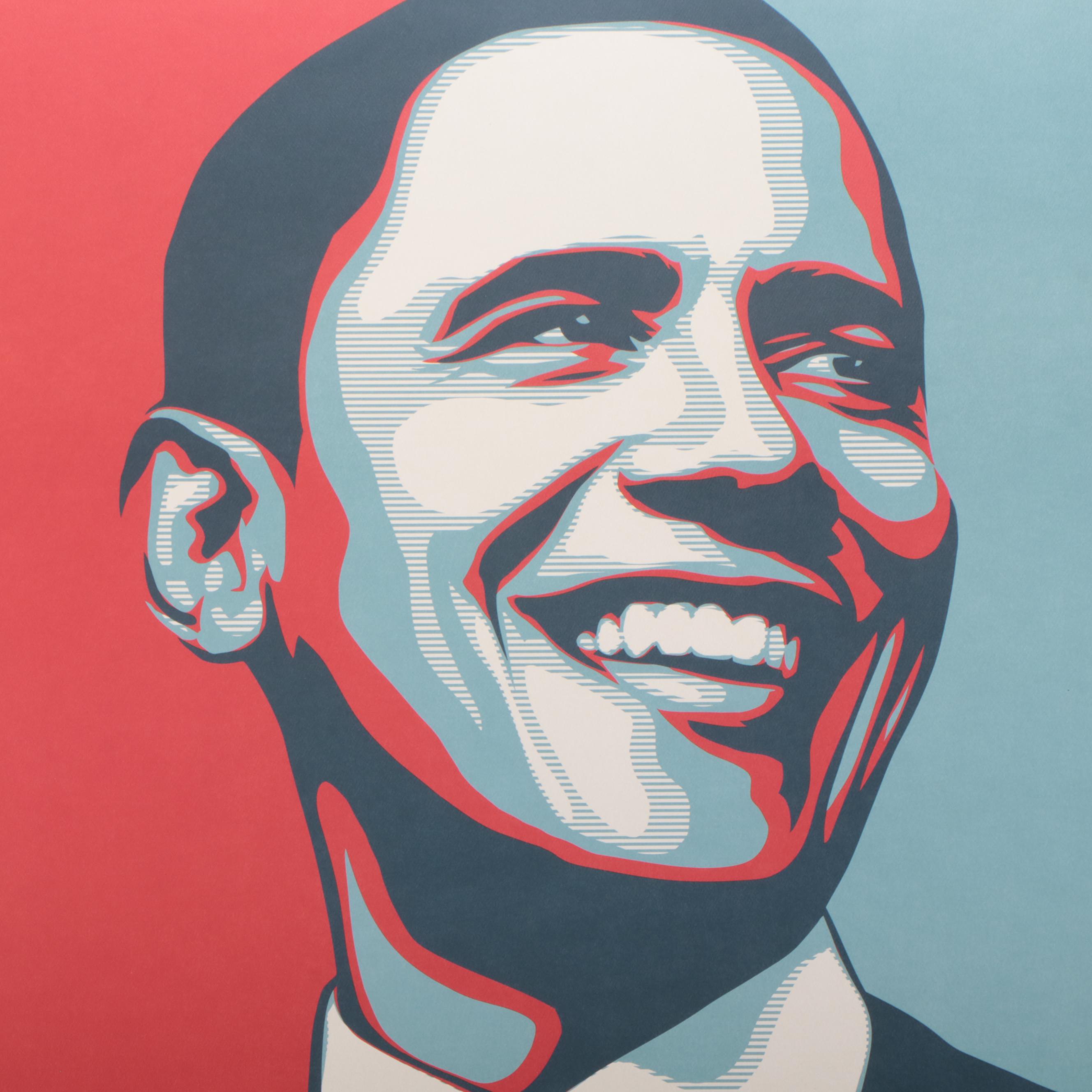 Shepard Fairey Offset Lithograph Obama Campaign Poster "Vote"