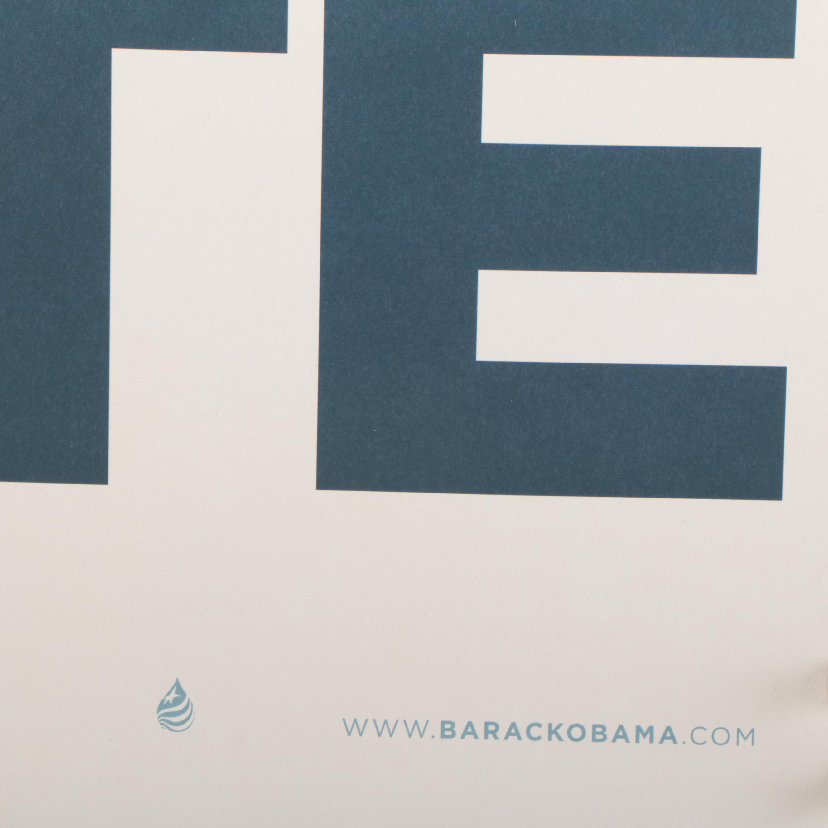 Shepard Fairey Offset Lithograph Obama Campaign Poster "Vote"