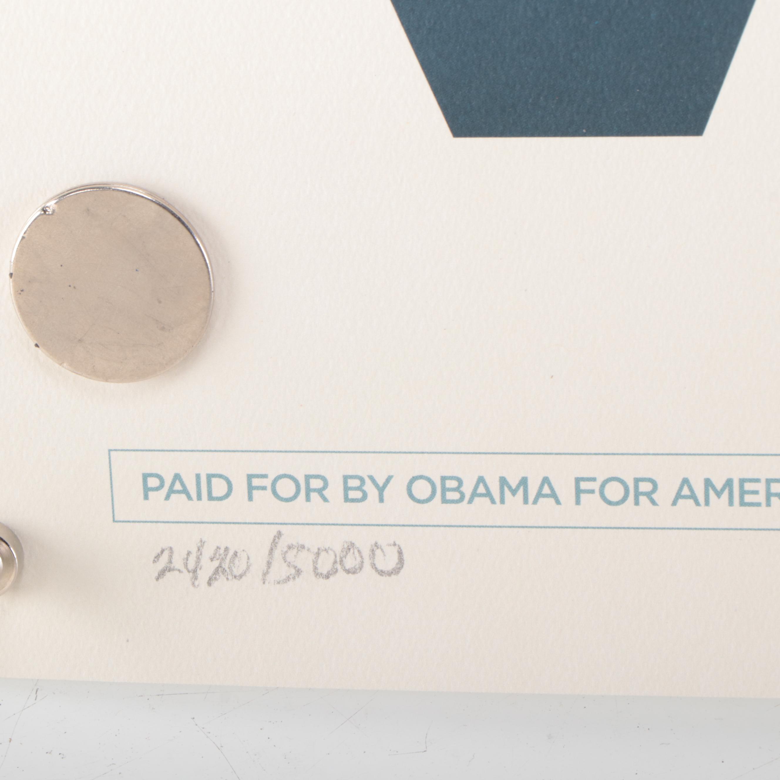 Shepard Fairey Offset Lithograph Obama Campaign Poster "Vote"