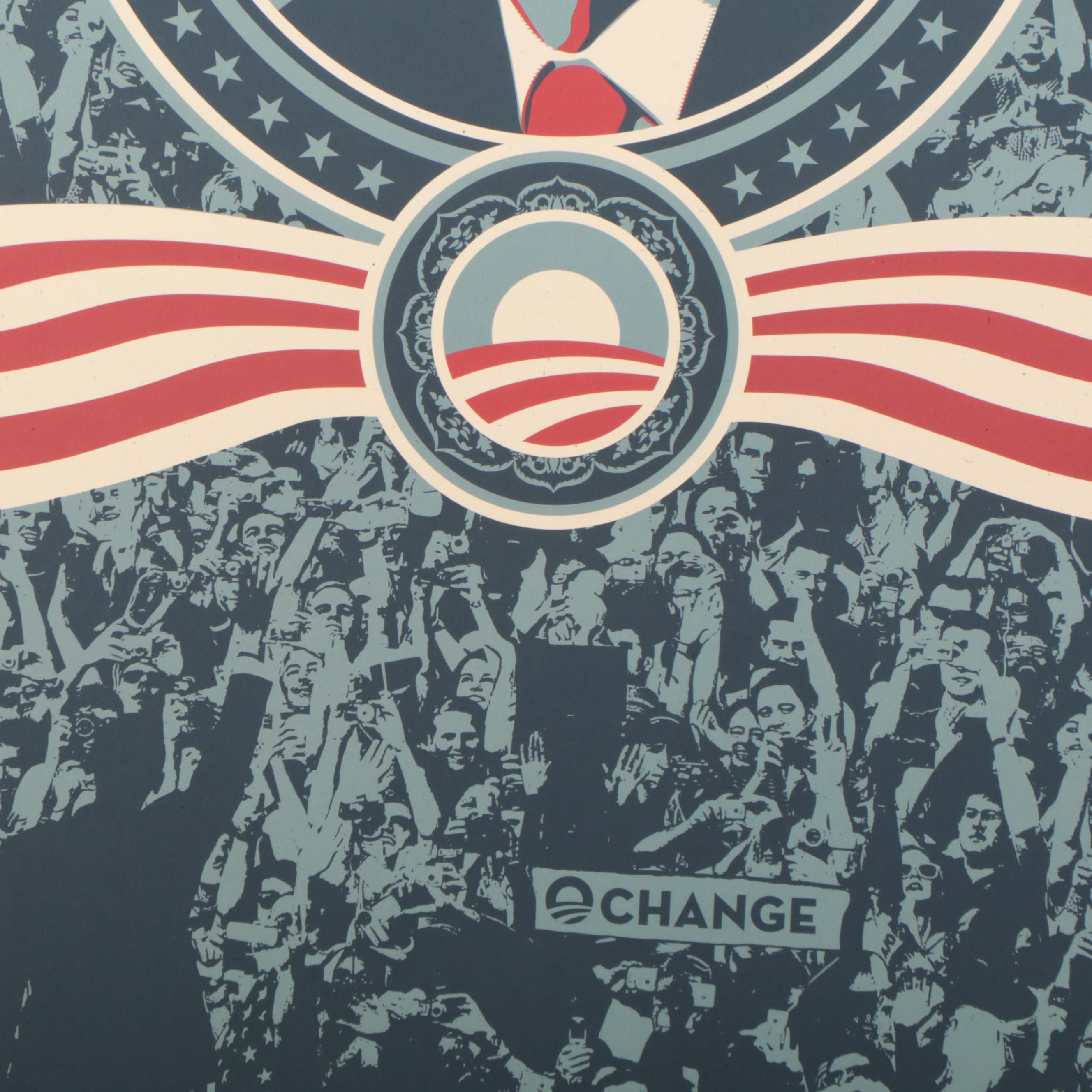 Shepard Fairey Offset Lithograph of Barack Obama "Yes We Did," 2008