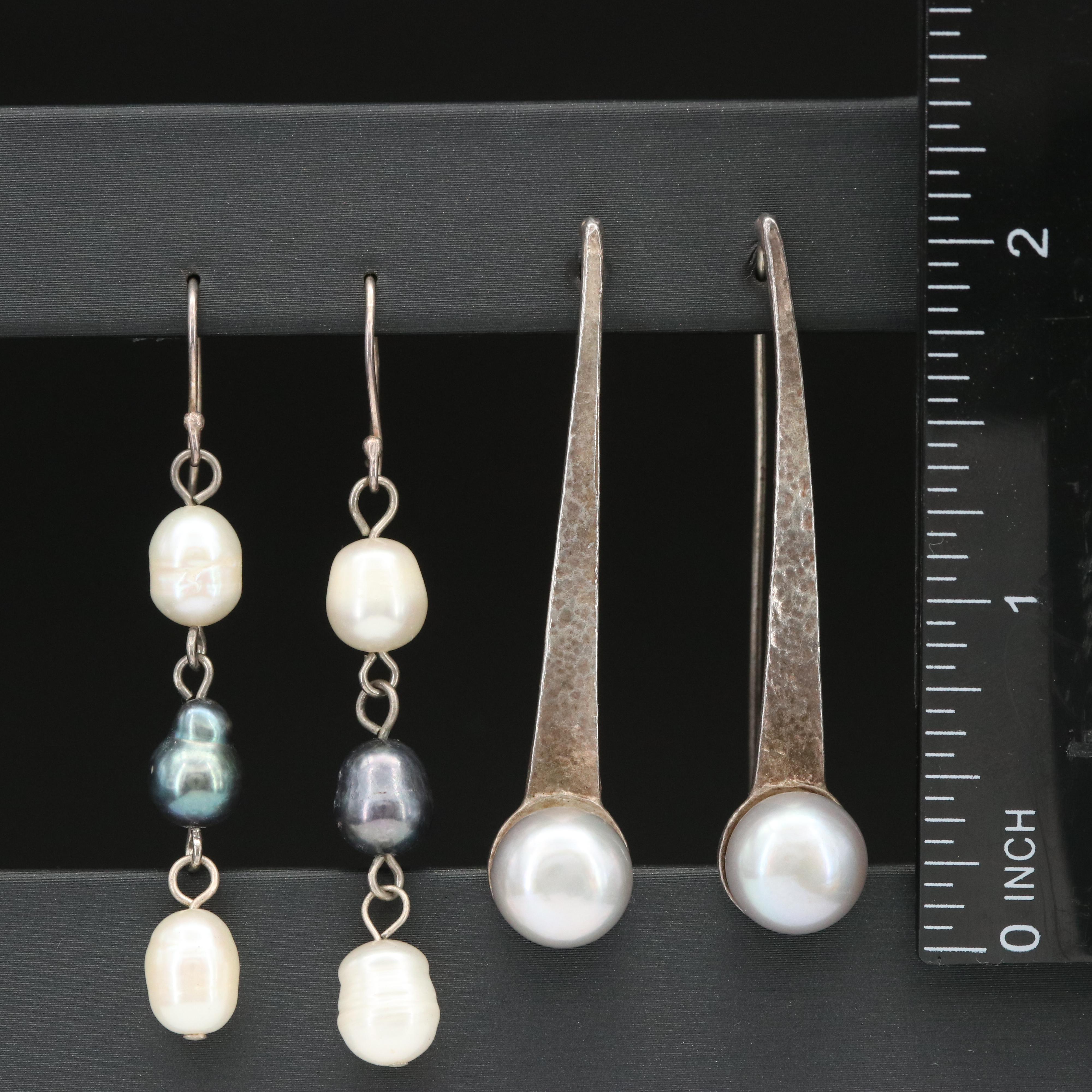 Sterling Pearl Earrings