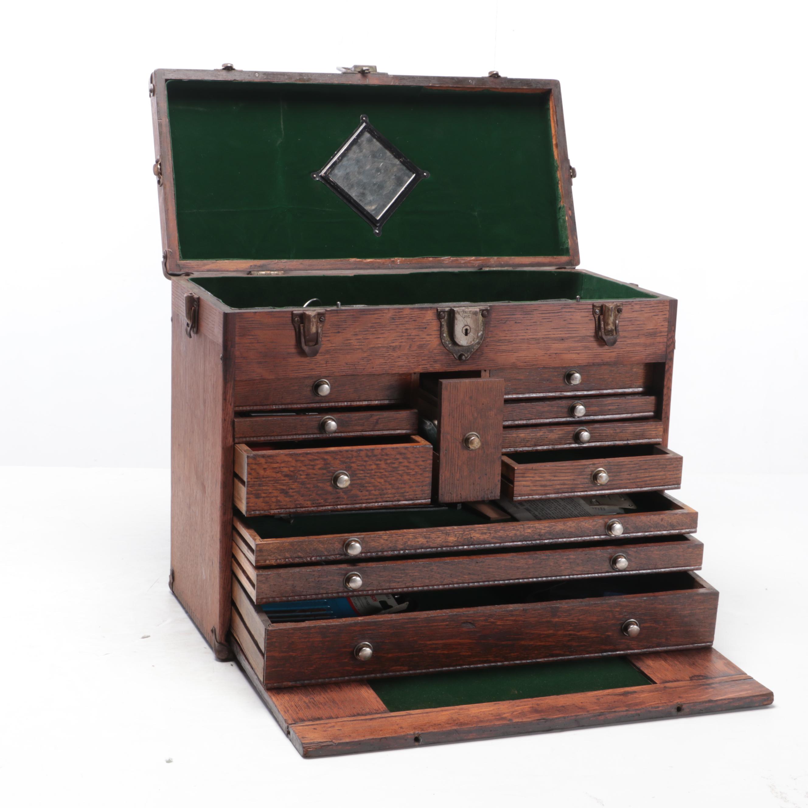 Gerstner & Sons Eleven-Drawer Oak Top Machinist's Chest, Early 20th Century