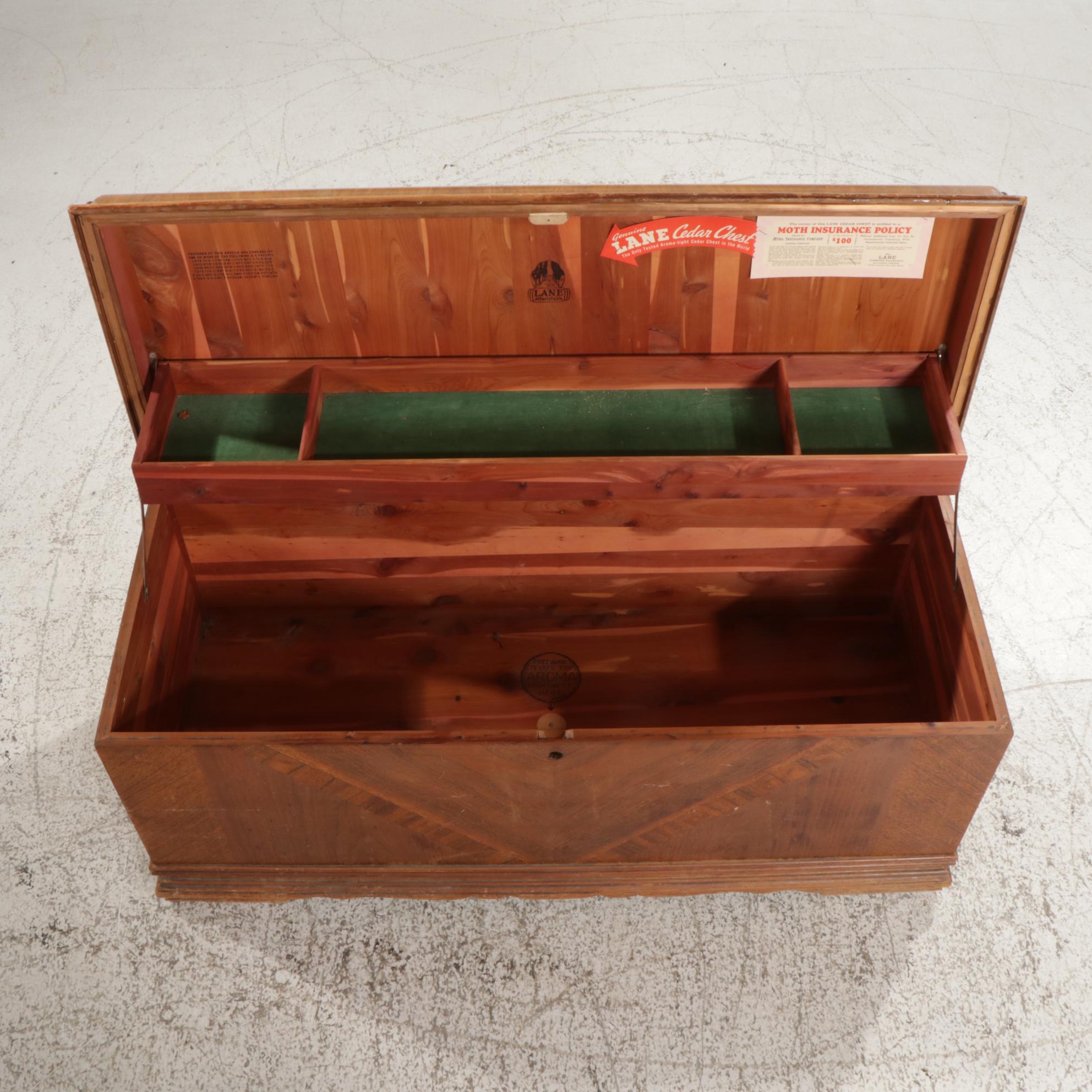 Lane "Aroma-Tite" Mahogany-Veneered Cedar Chest, Mid-20th Century