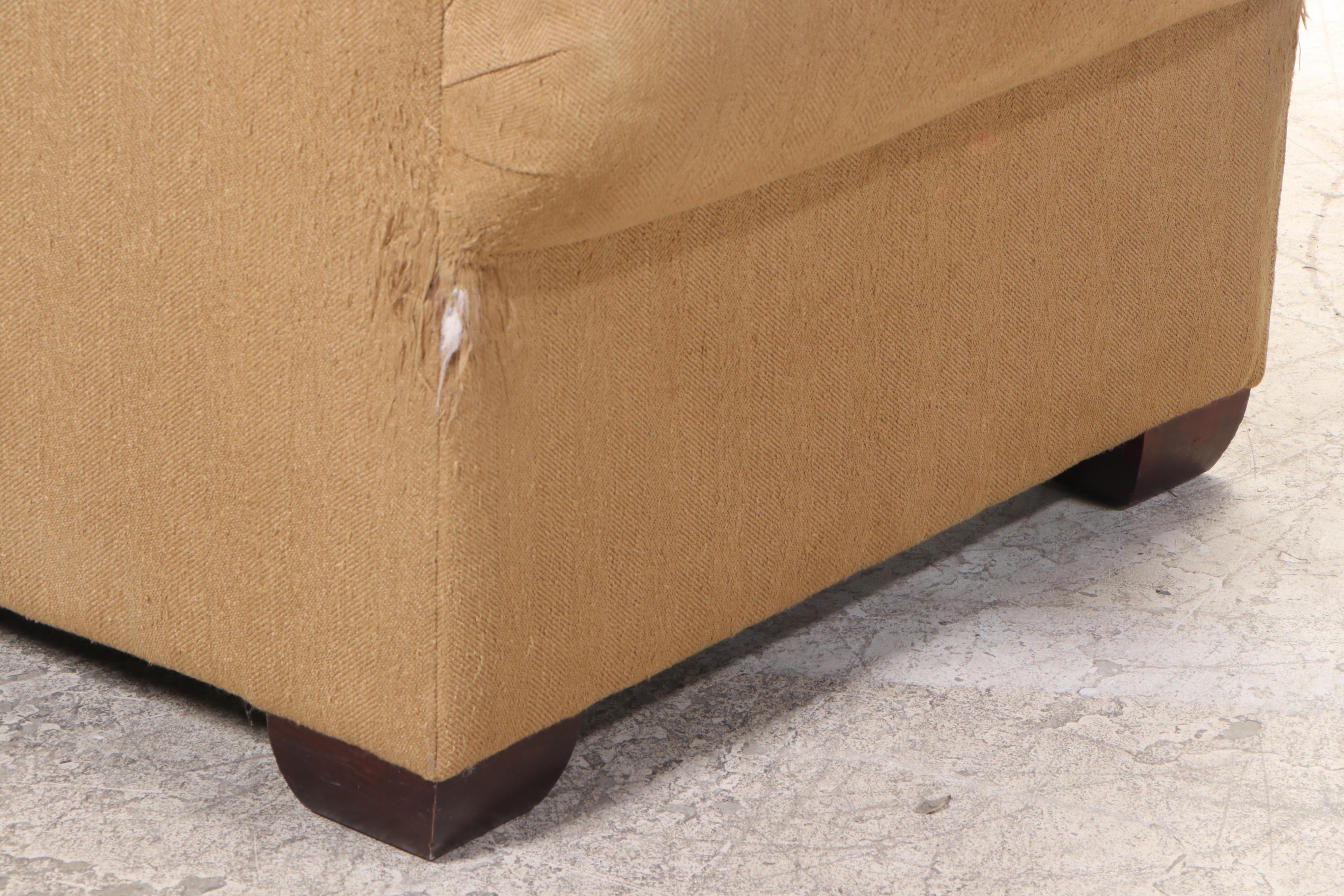 Craftwork Tan Herringbone Upholstered Queen Size Sleeper Sofa