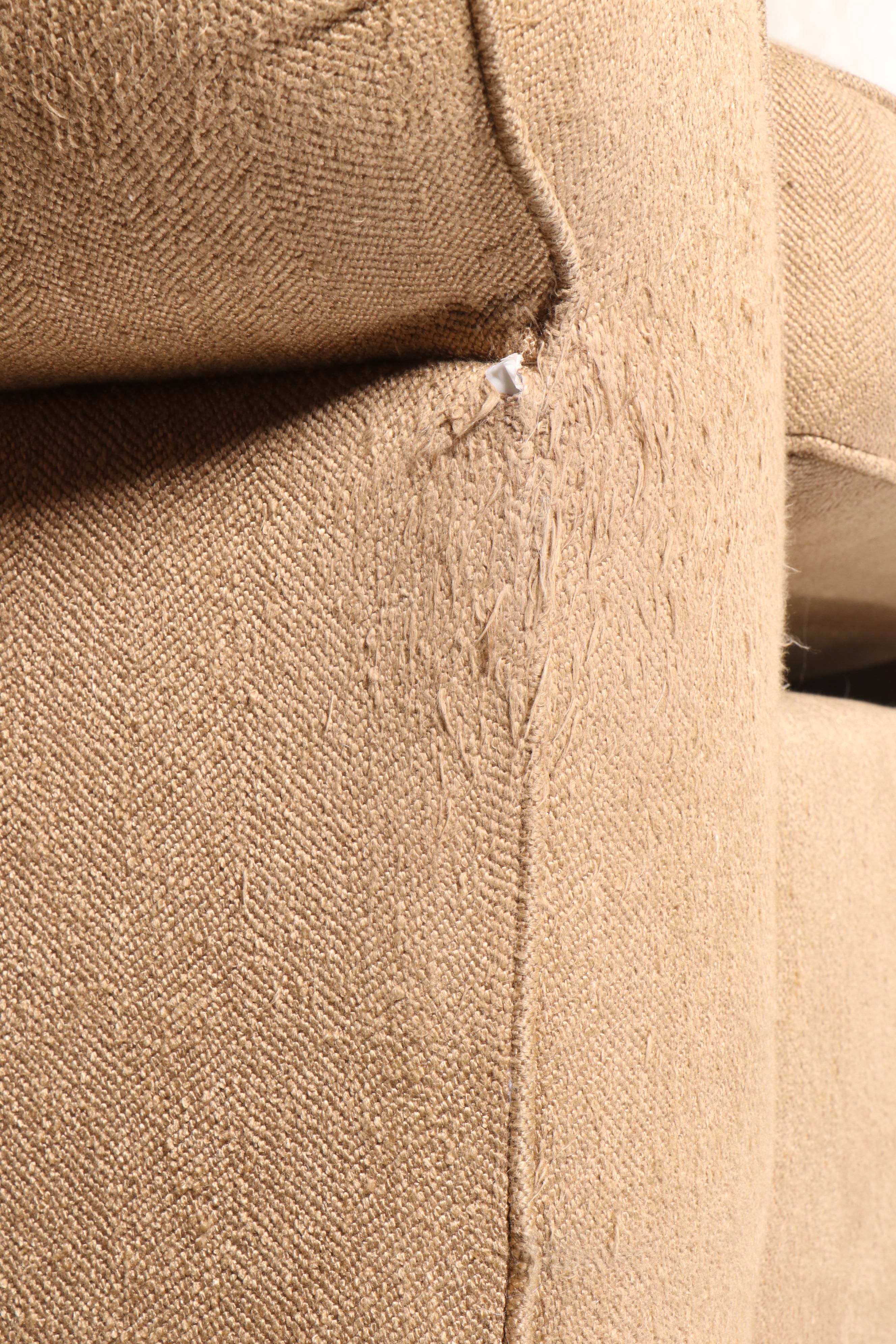 Craftwork Tan Herringbone Upholstered Queen Size Sleeper Sofa