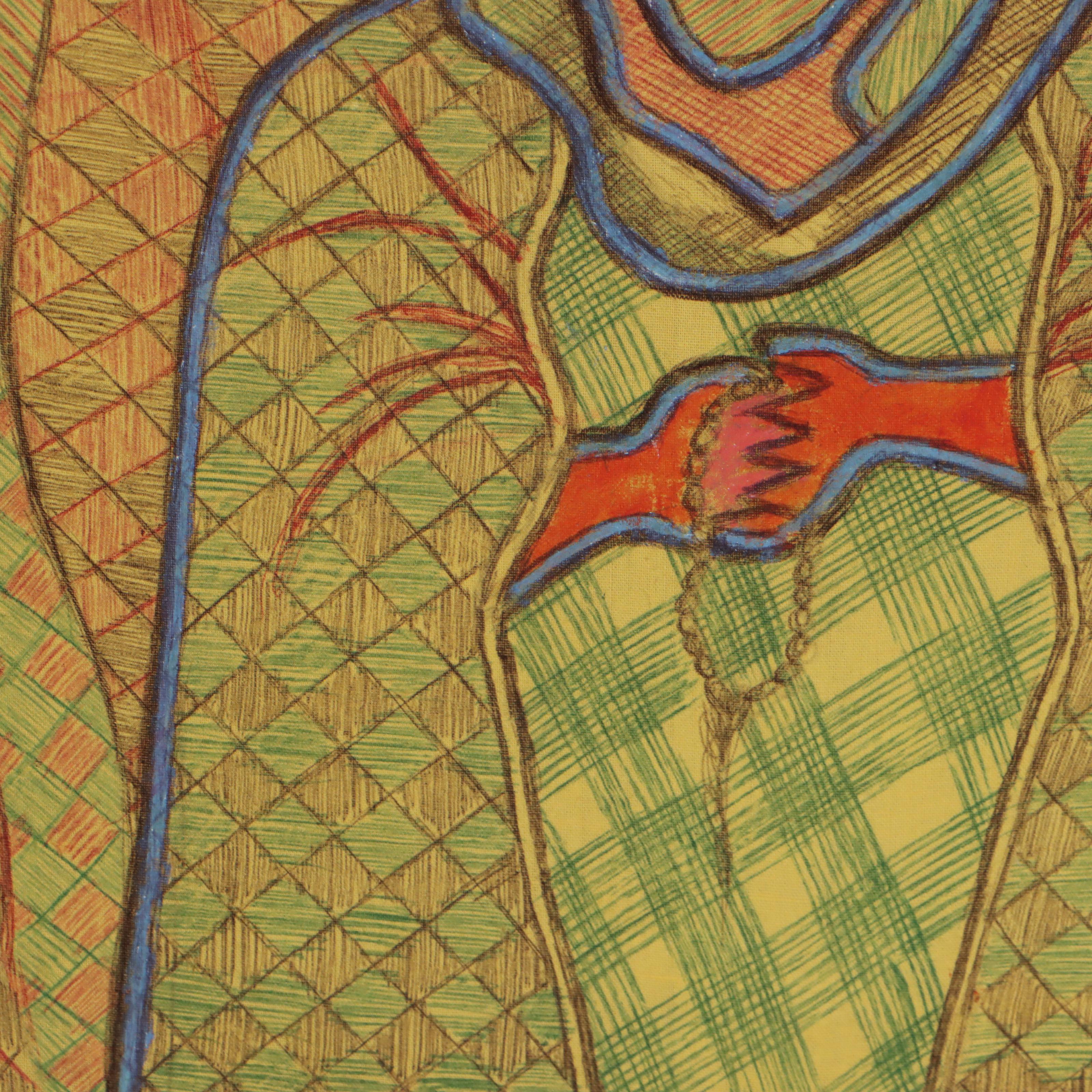 Kayode Buraimoh Mixed Media Painting, 2015