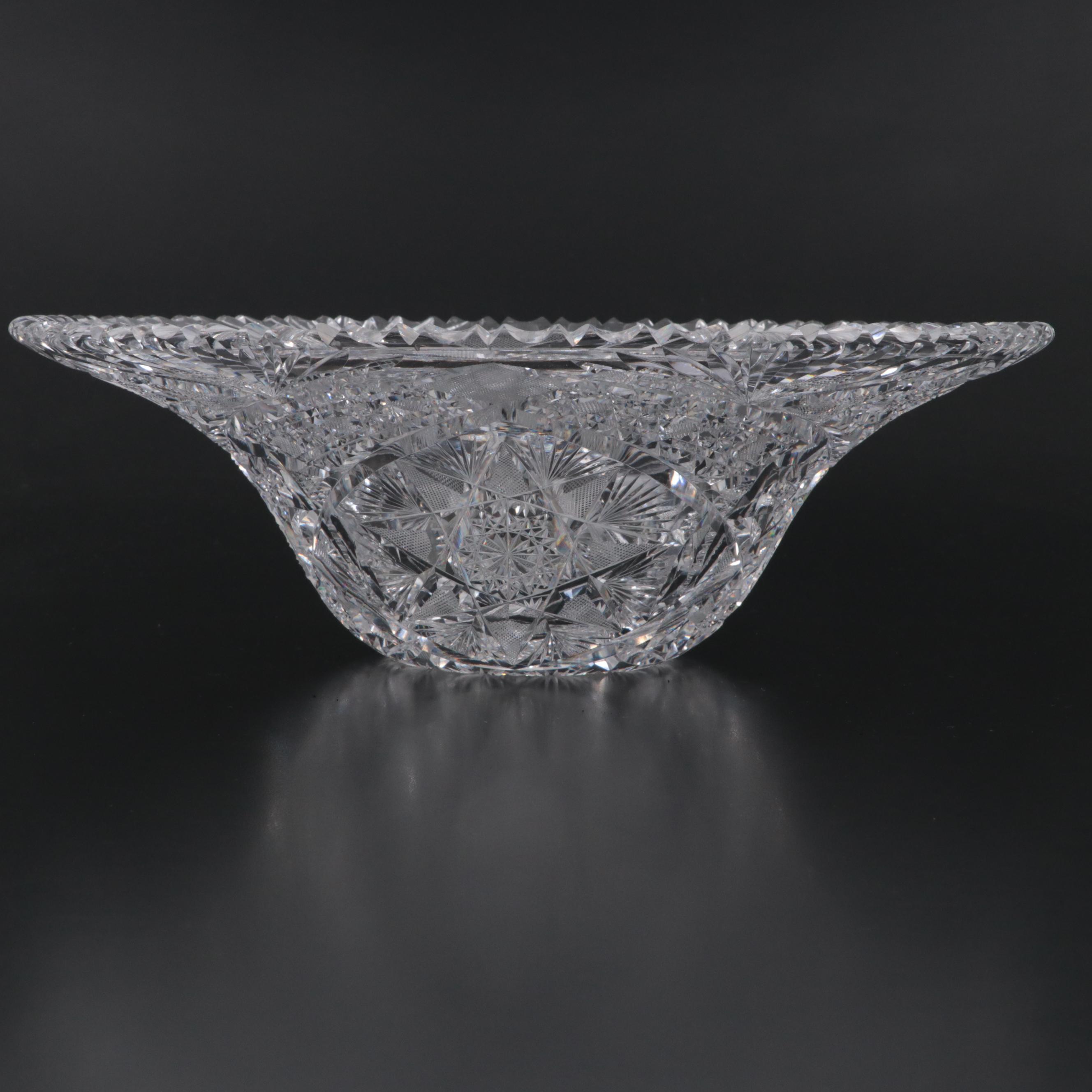 Meriden Cut Glass Co. "No. 212" Brilliant Cut Glass Centerpiece Bowl