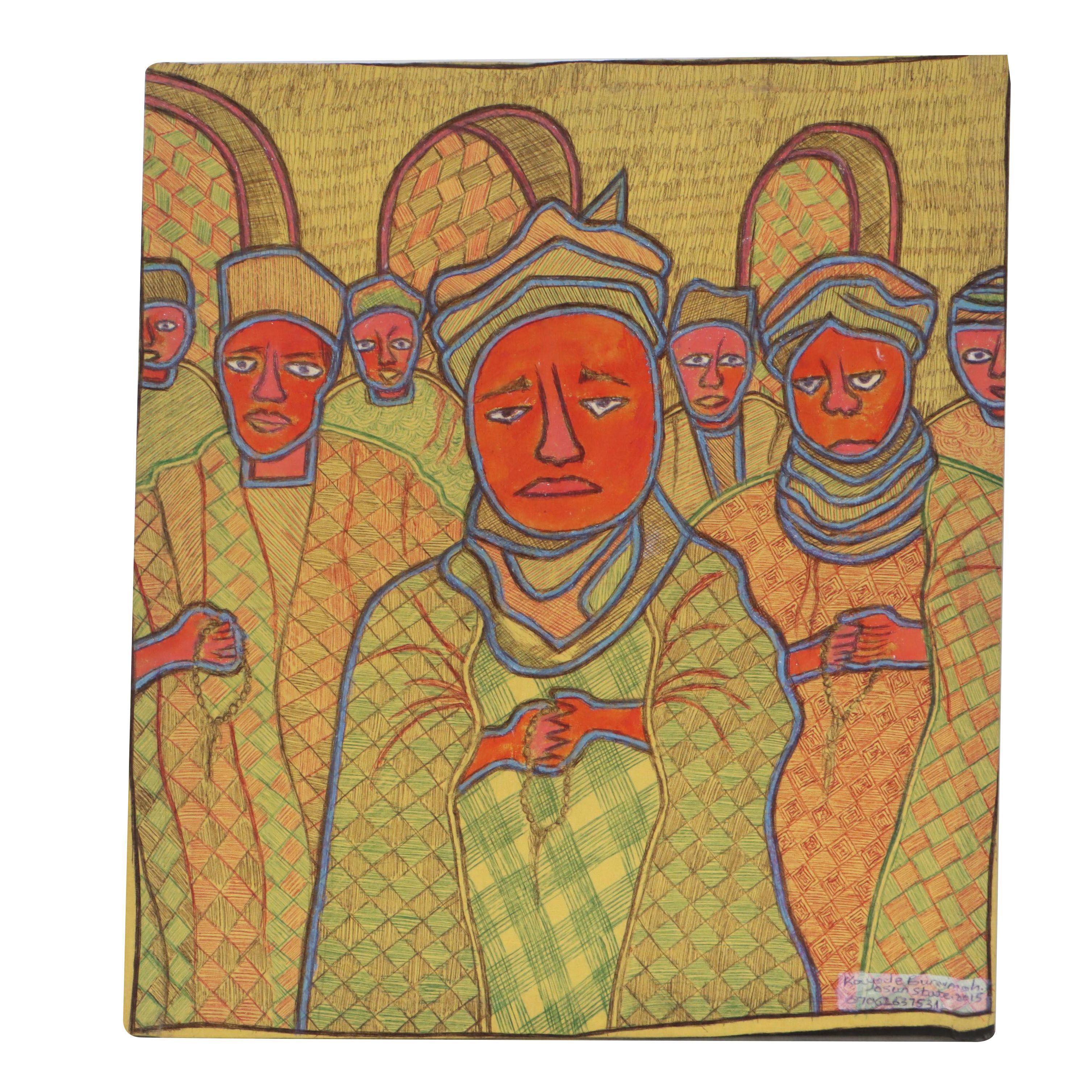 Kayode Buraimoh Mixed Media Painting, 2015