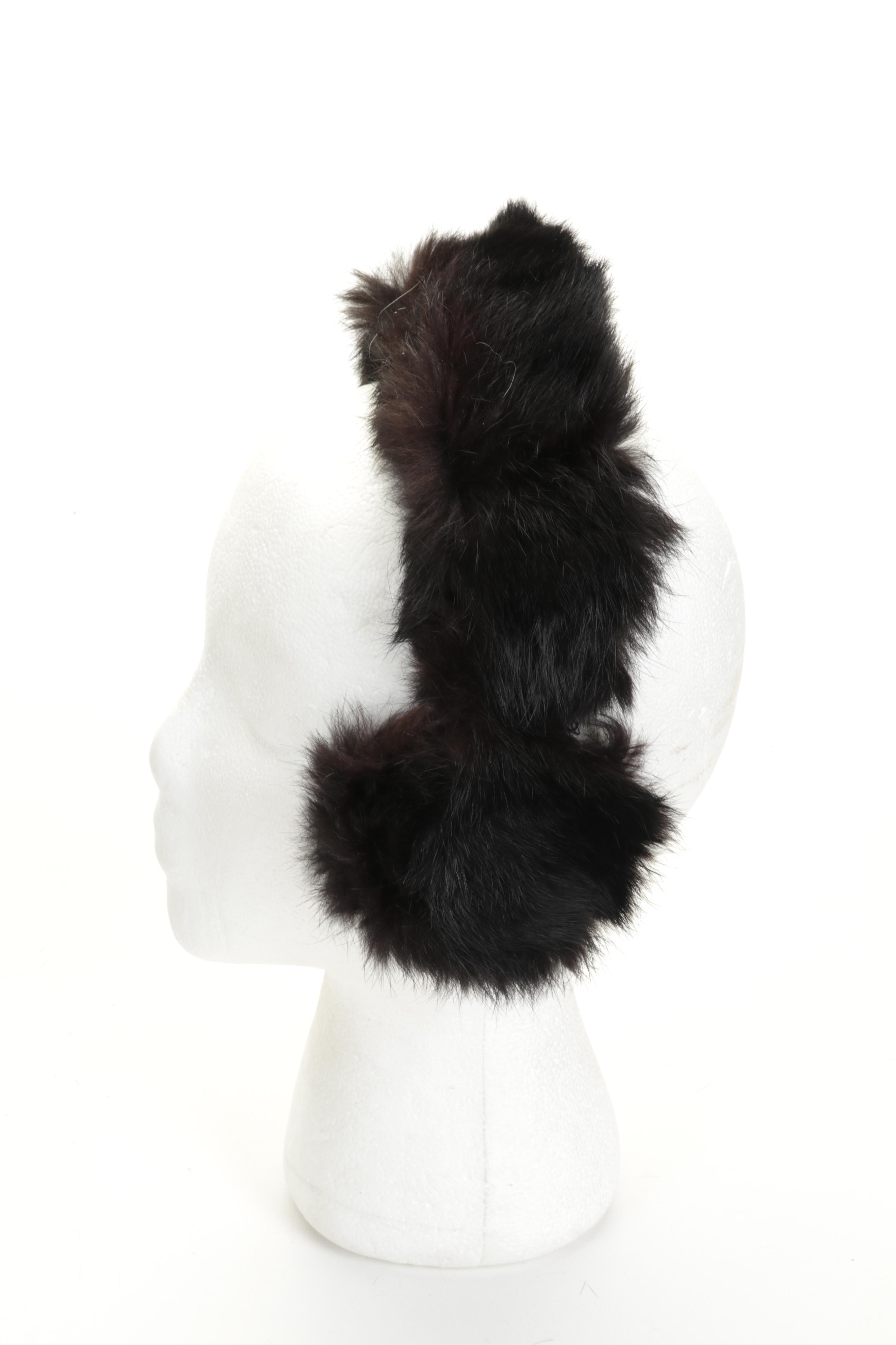 Fur Collars, Ear Muffs, Hats, Hat Stand, Silver Plate Cigarette Case, and More