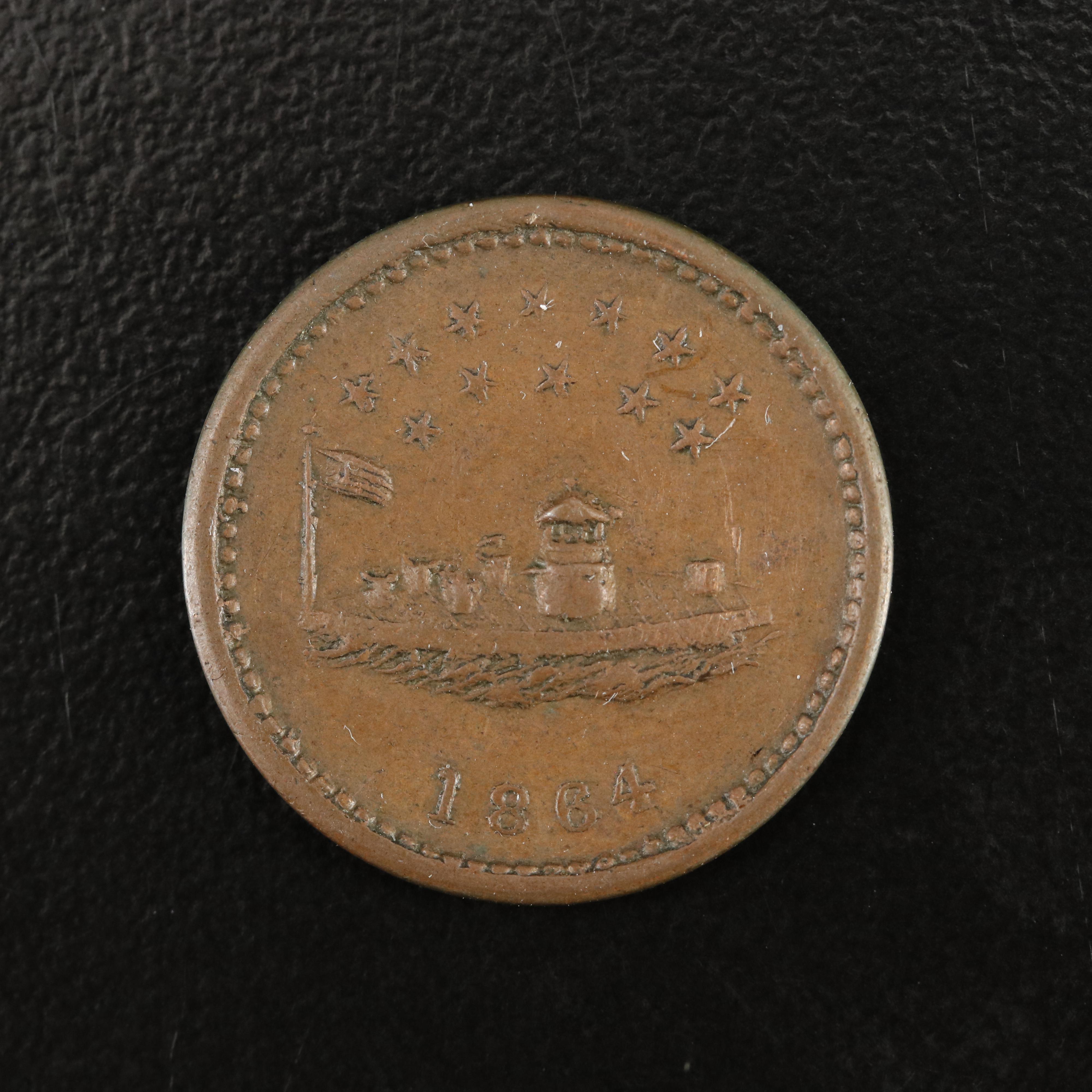 1864 "Monitor (Warship) / Our Navy" Civil War Token