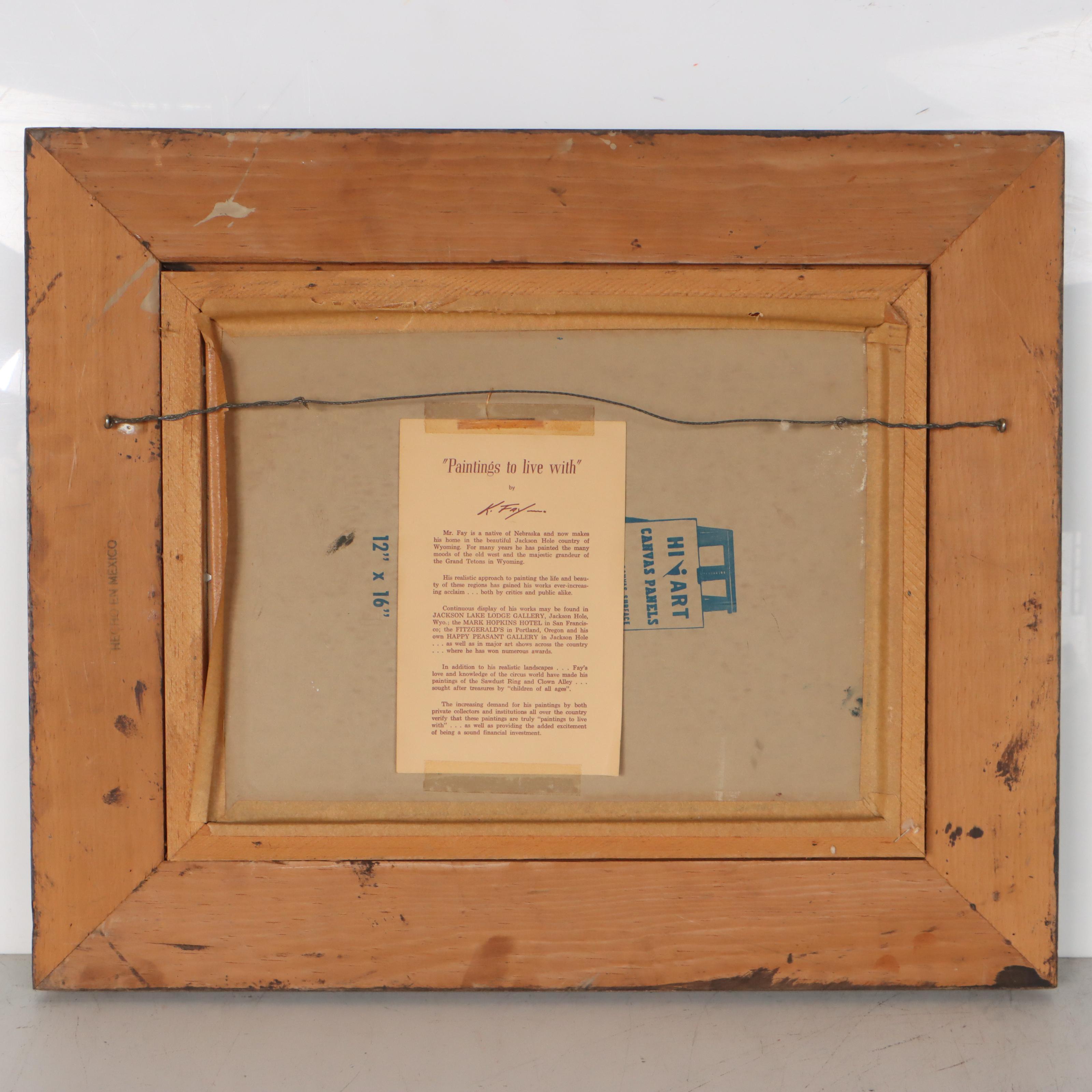 Keith Fay Landscape Oil Painting "Alpine Garden," Mid-20th Century