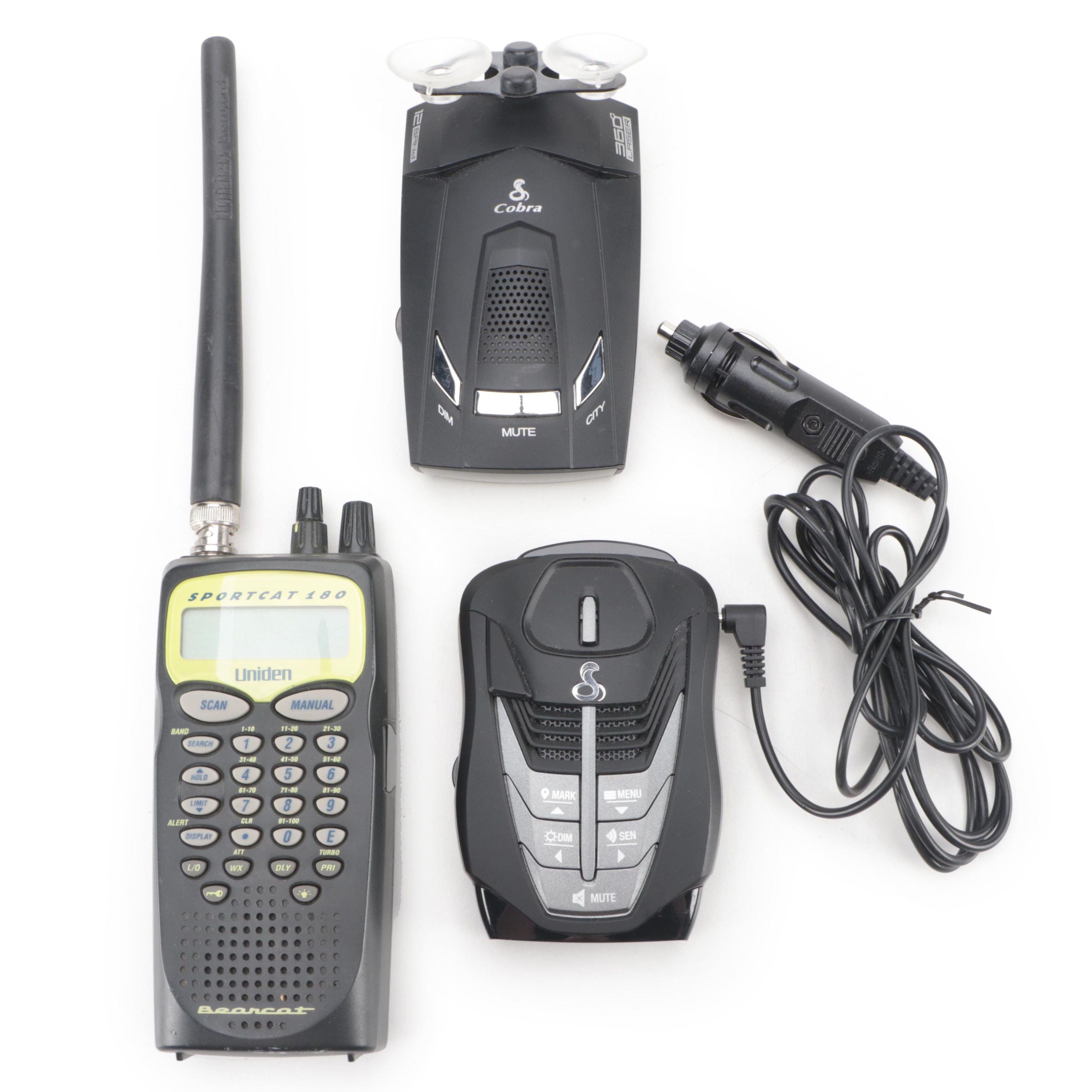 Cobra Radar Detectors and Uniden Sportcat 180 Scanner Radio
