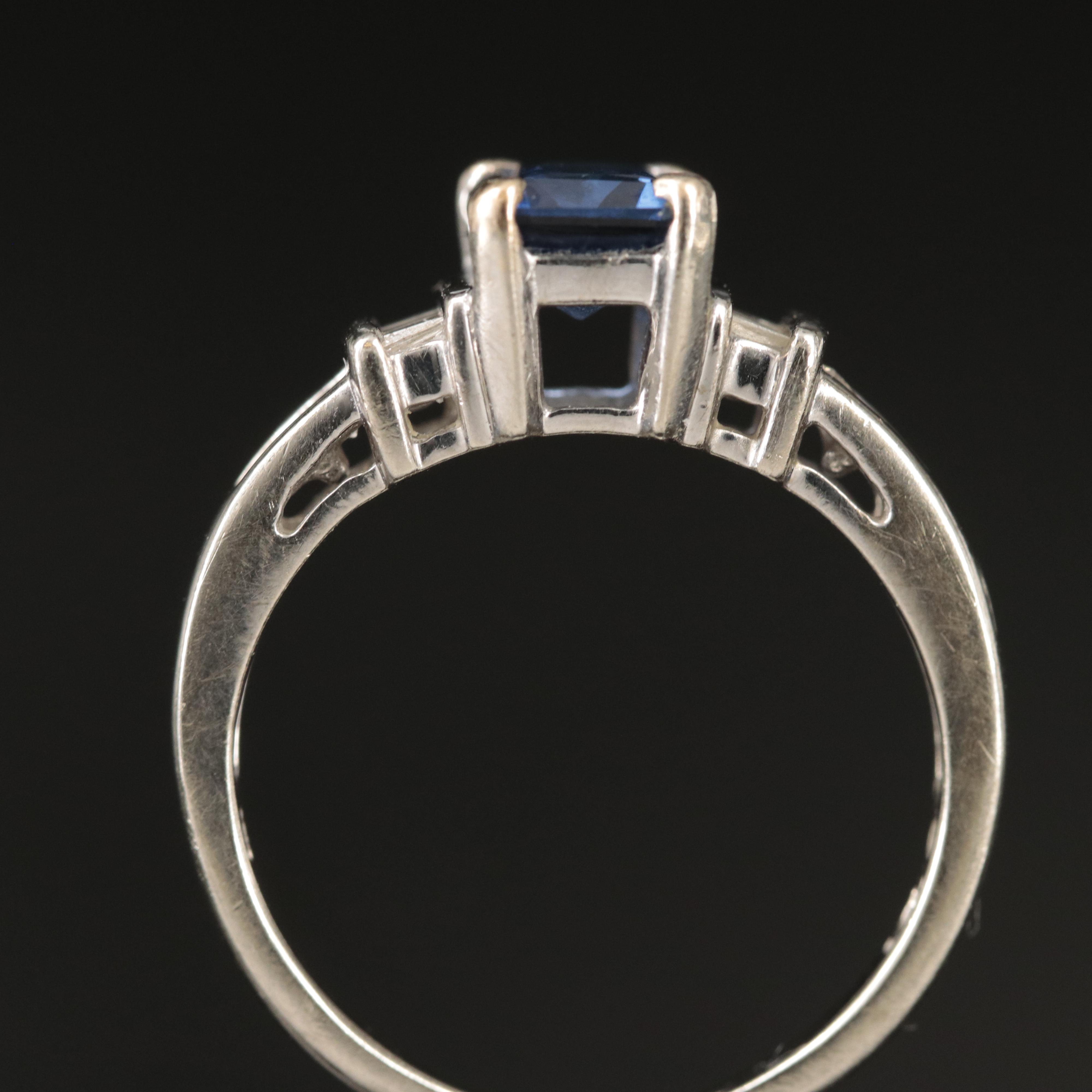 10K Sapphire and Diamond Ring