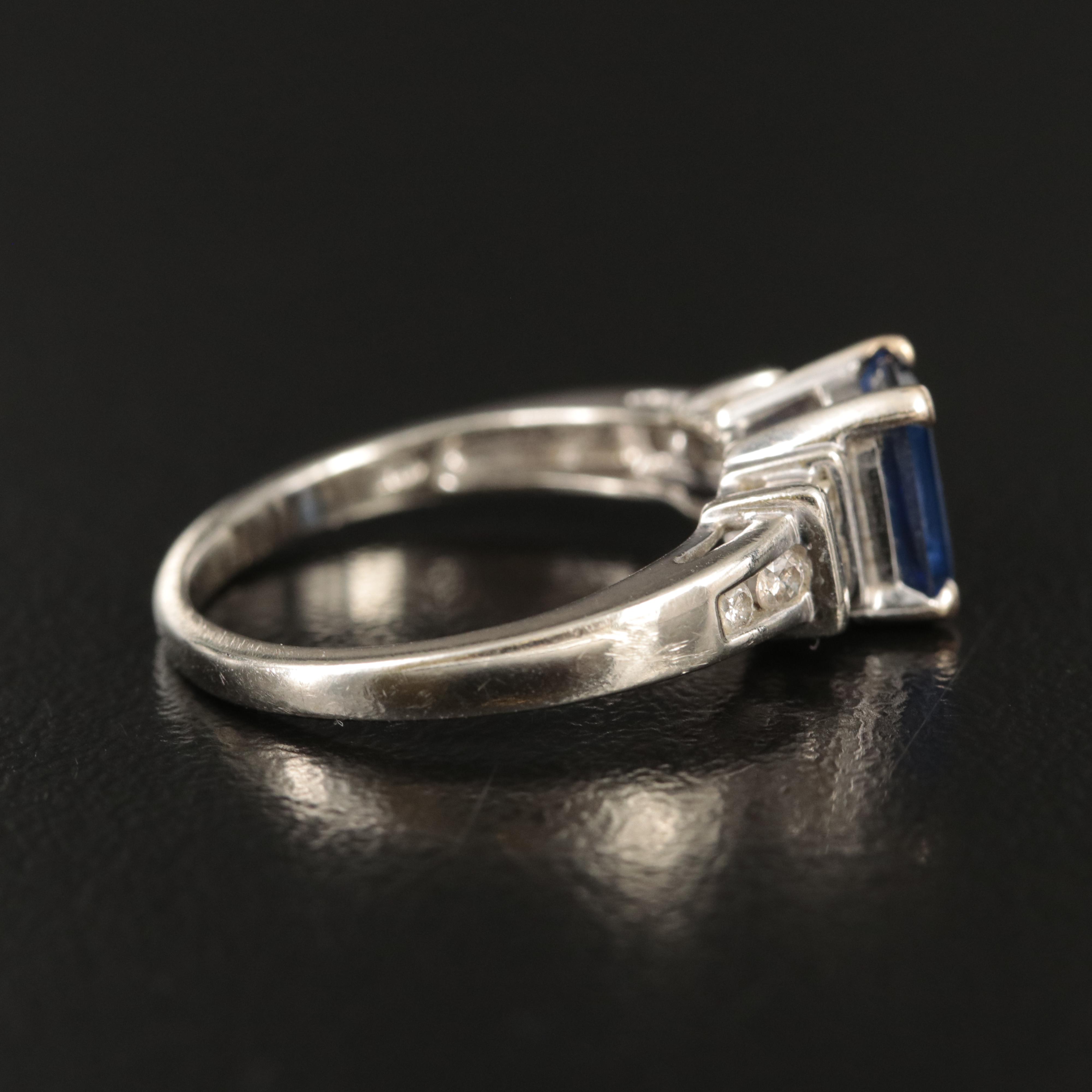 10K Sapphire and Diamond Ring