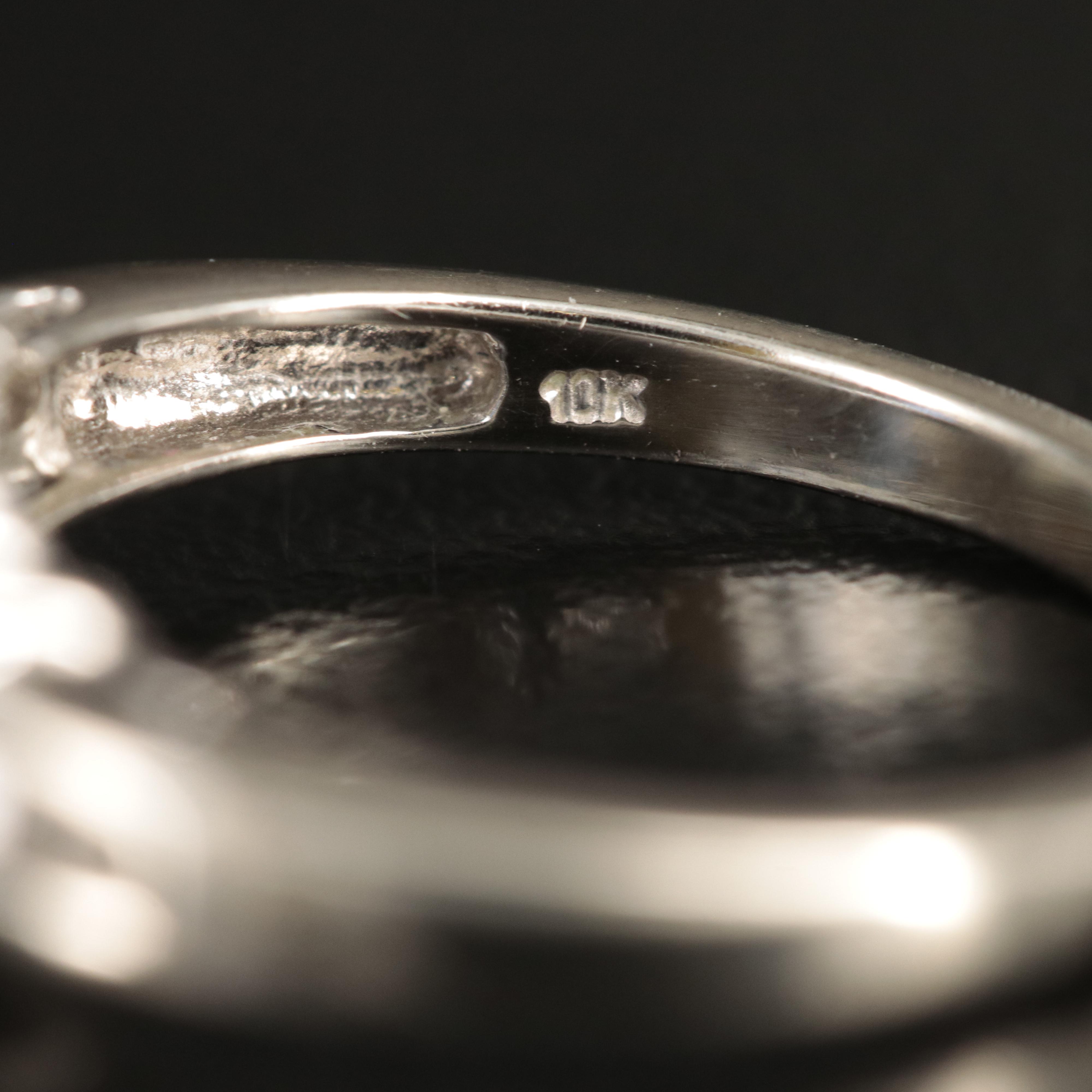 10K Sapphire and Diamond Ring