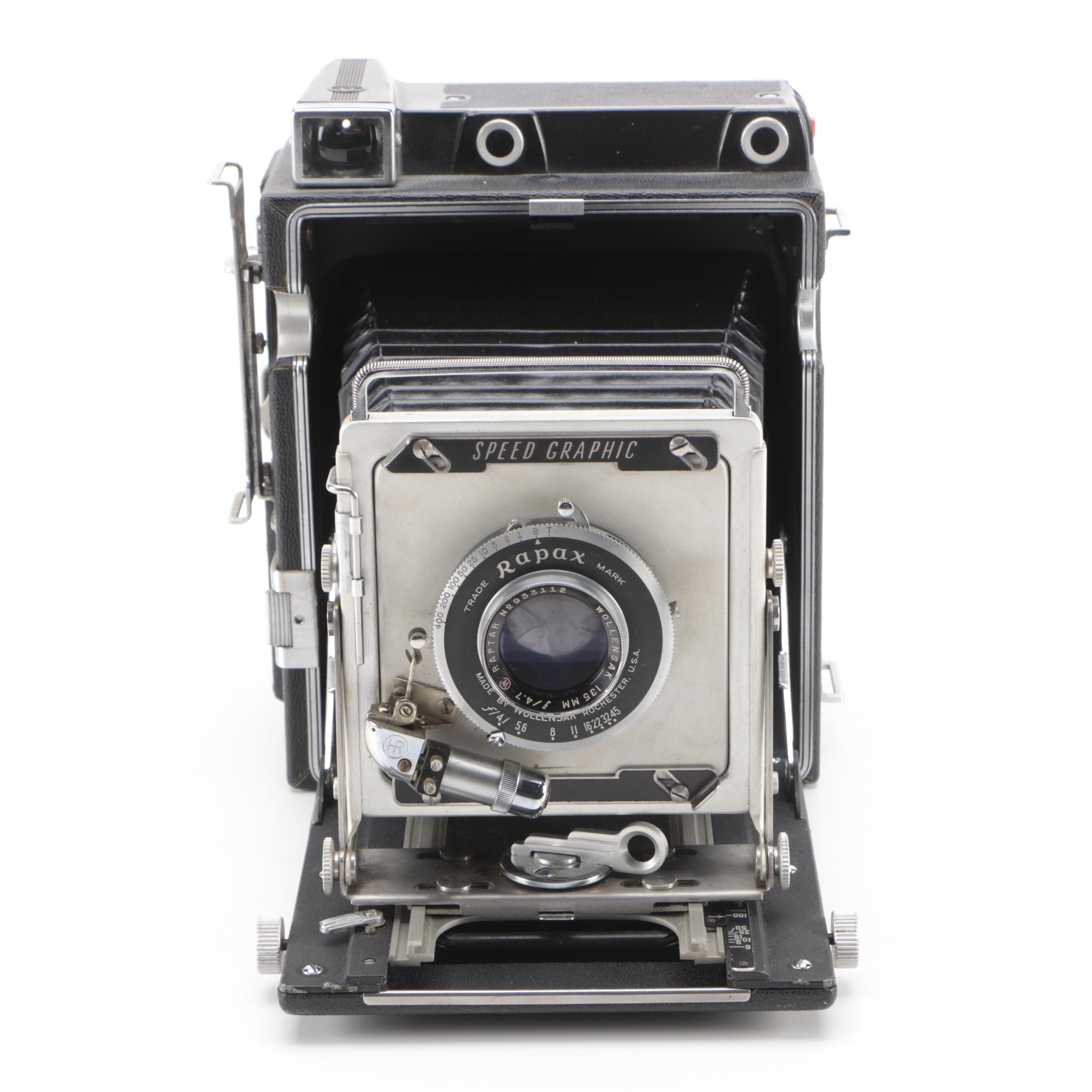 Graflex Speed Graphic Camera with Graphic 4 x 5 Film Holder