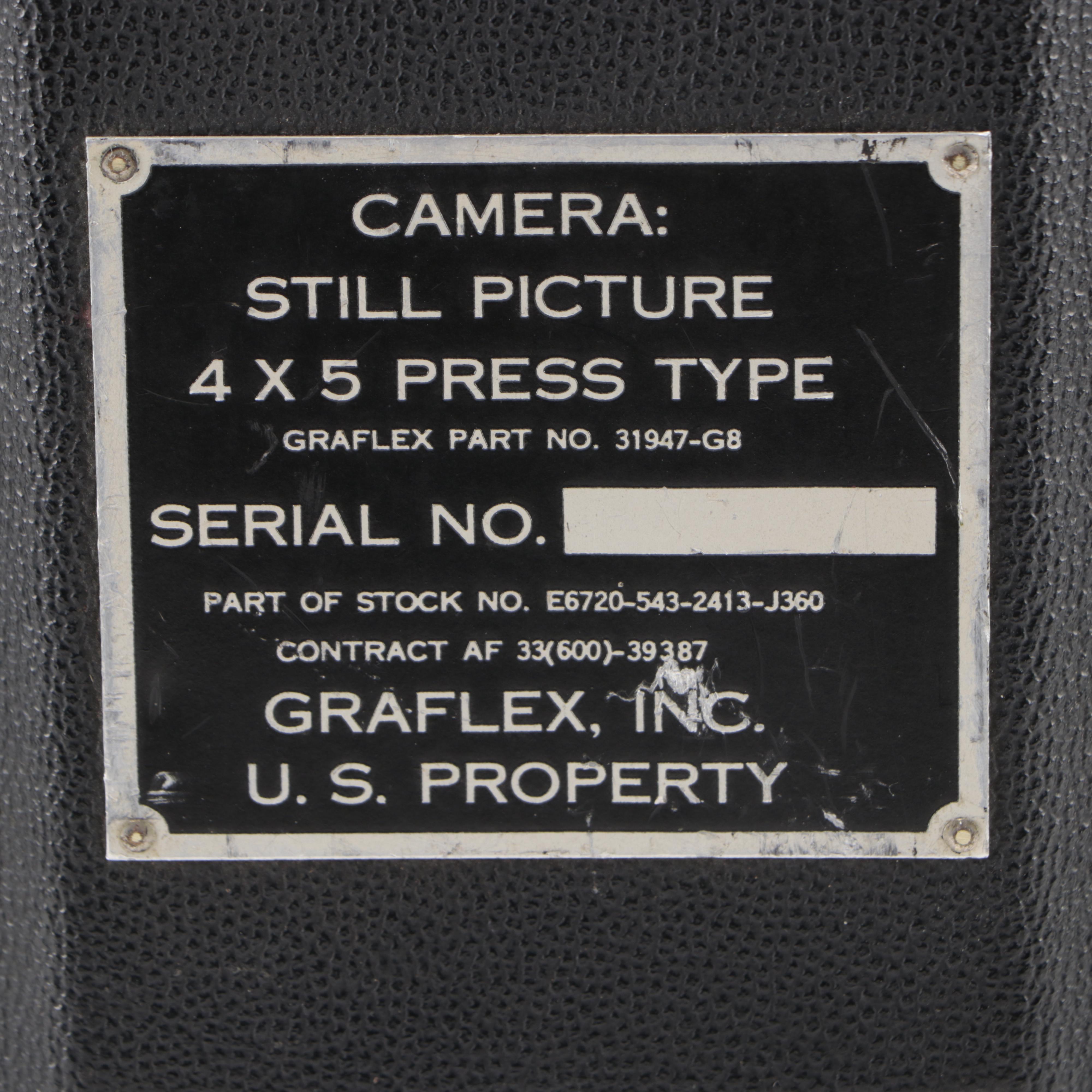 Graflex Speed Graphic Camera with Graphic 4 x 5 Film Holder
