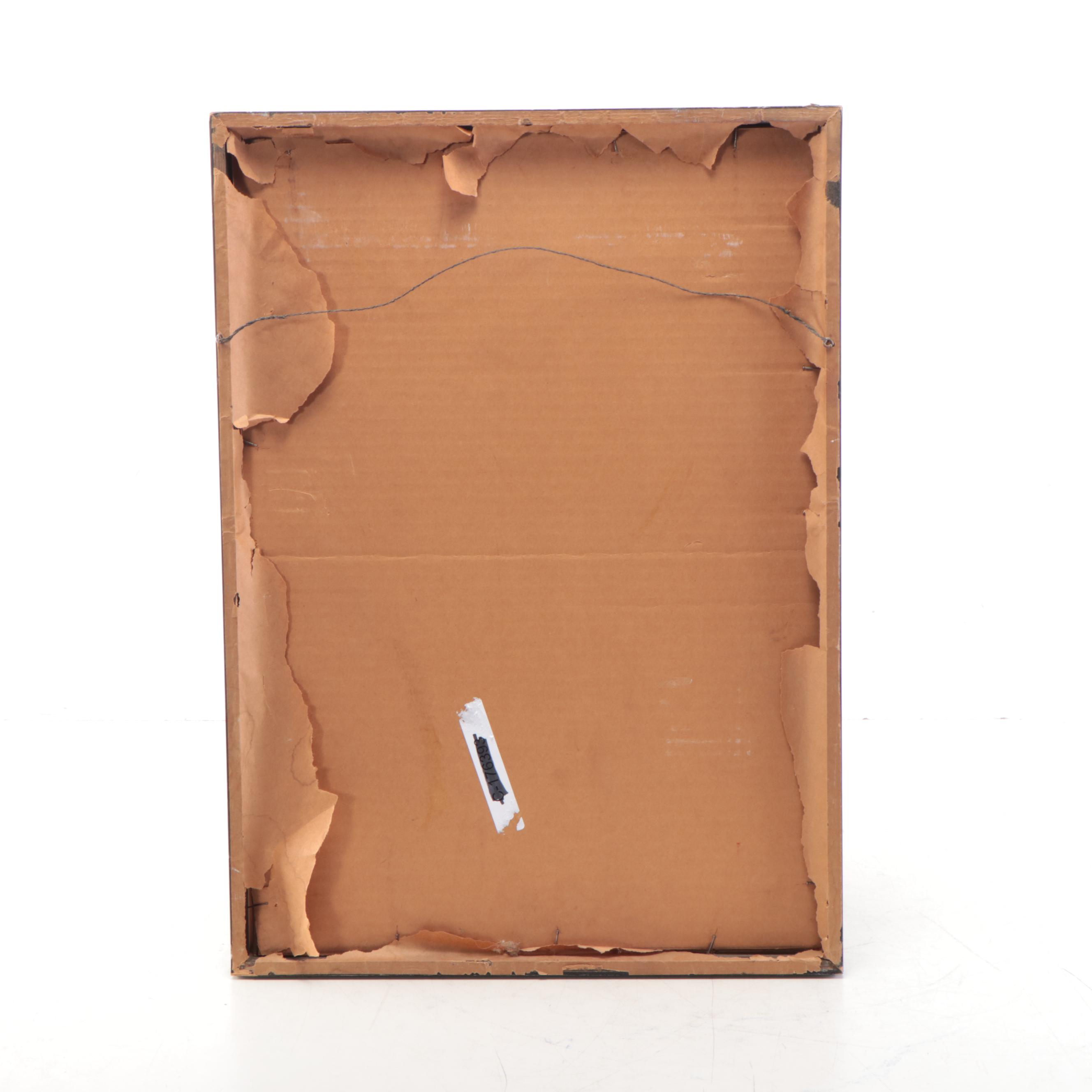 Abstract Oil Painting of Ships at Sea