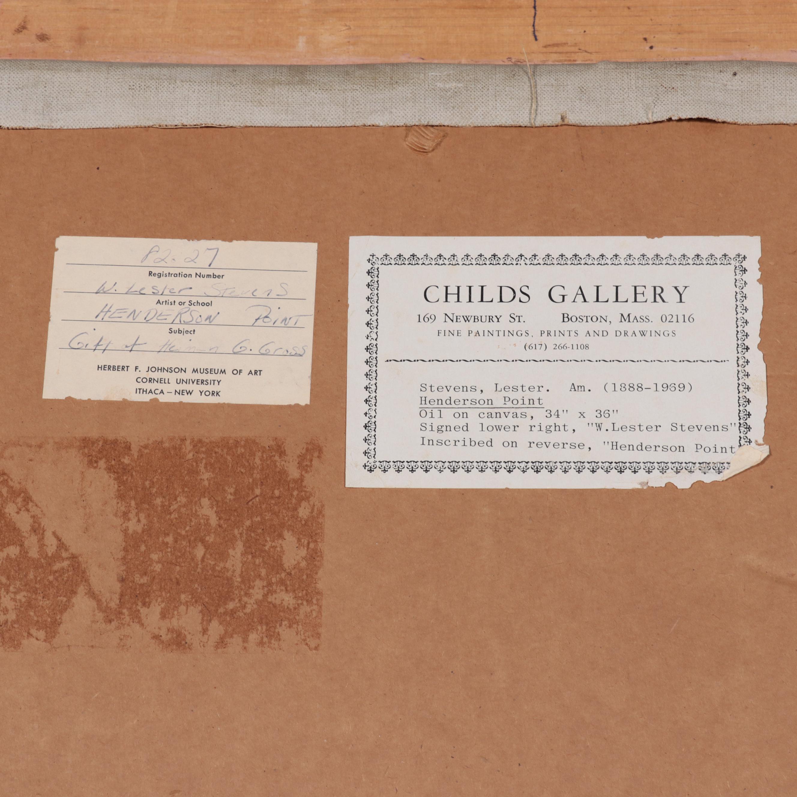 William Lester Stevens Oil Painting "Henderson Point"