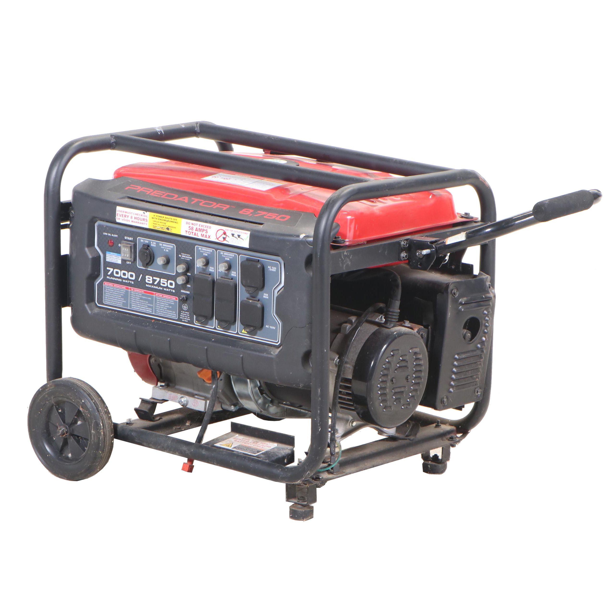 Predator 8,750 Gasoline-Powered 420 cc Engine Portable Generator