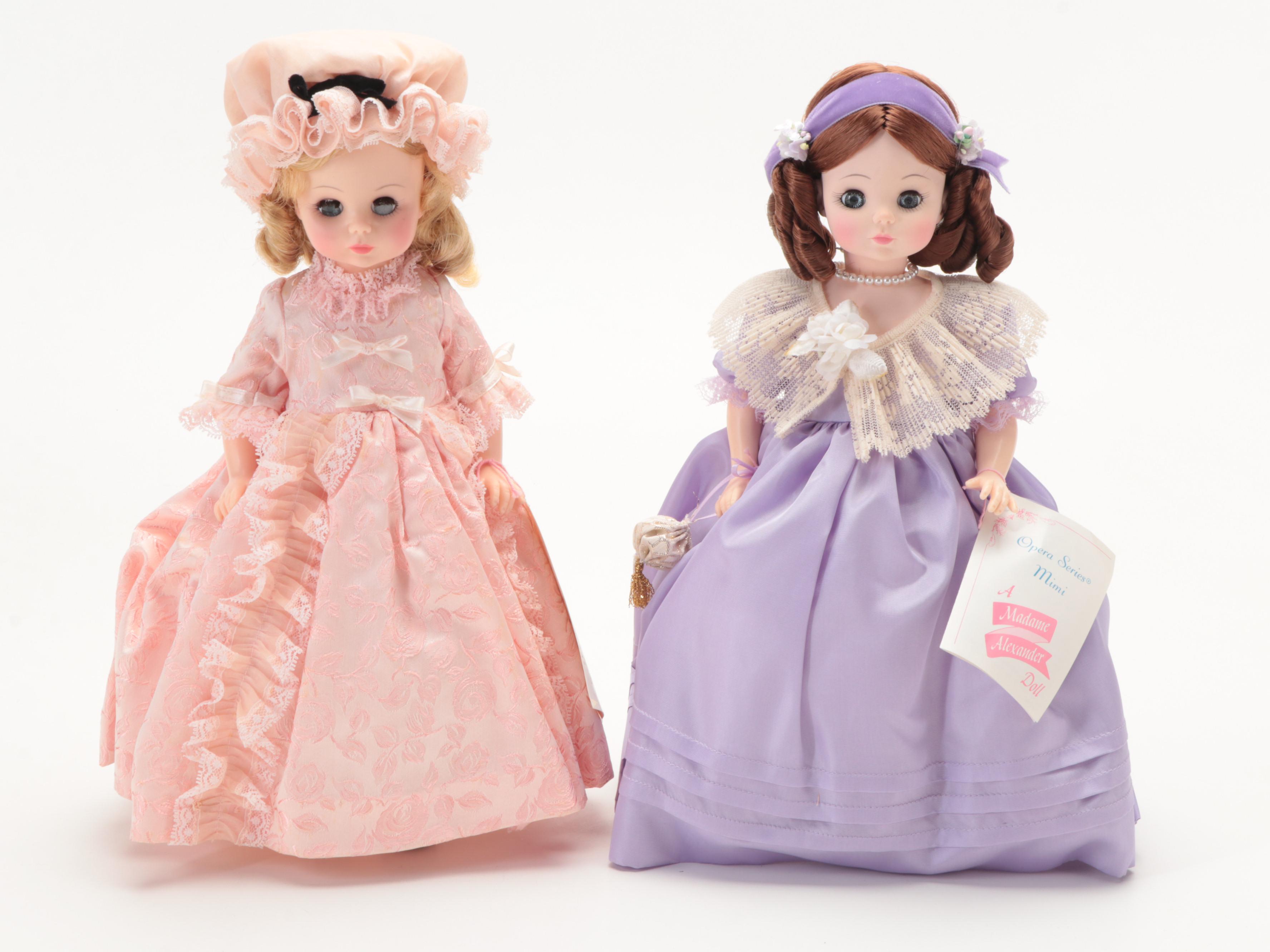 Madame Alexander "Carmen", "Mimi", "Madame", "Pinkie", and "Juliet" Dolls
