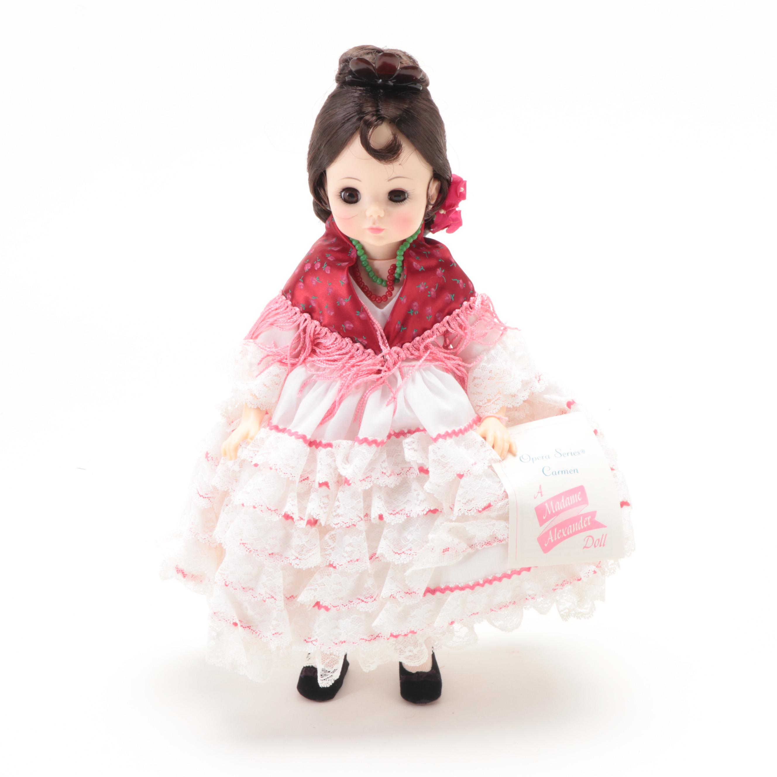 Madame Alexander "Carmen", "Mimi", "Madame", "Pinkie", and "Juliet" Dolls
