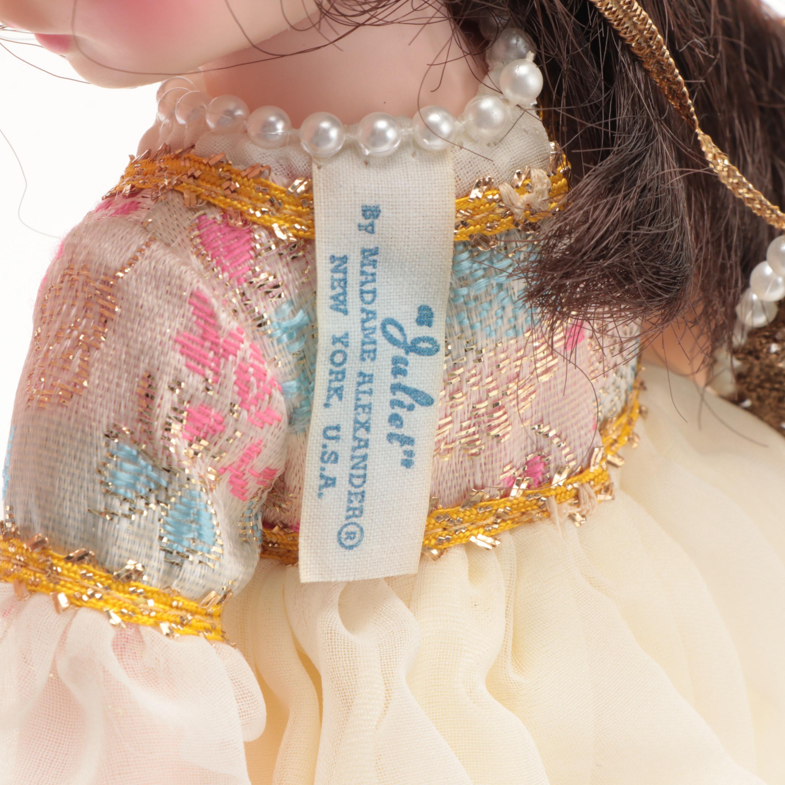 Madame Alexander "Carmen", "Mimi", "Madame", "Pinkie", and "Juliet" Dolls