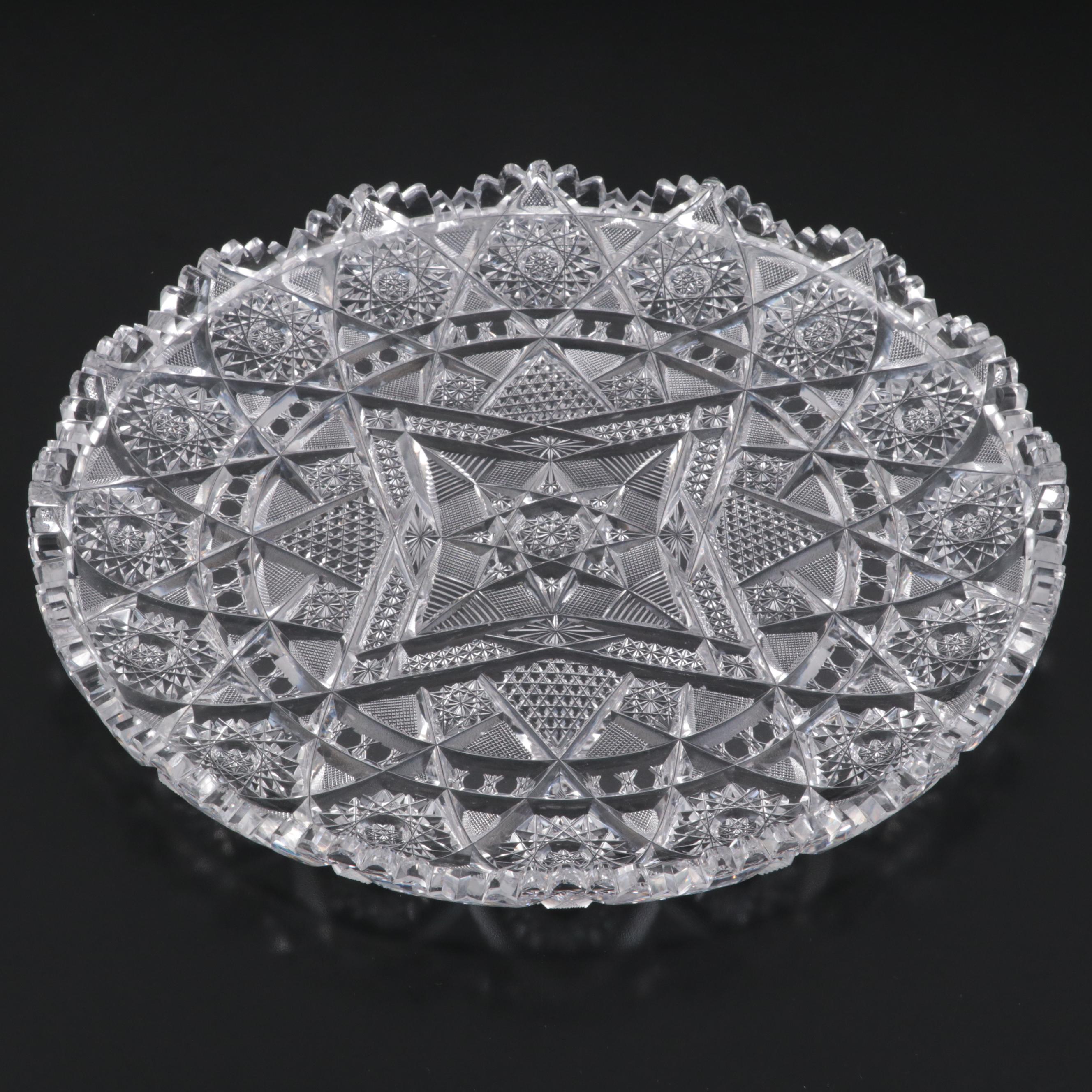 J. Hoare & Co. "Marquis" American Brilliant Cut Glass Tray, Early 20th Century