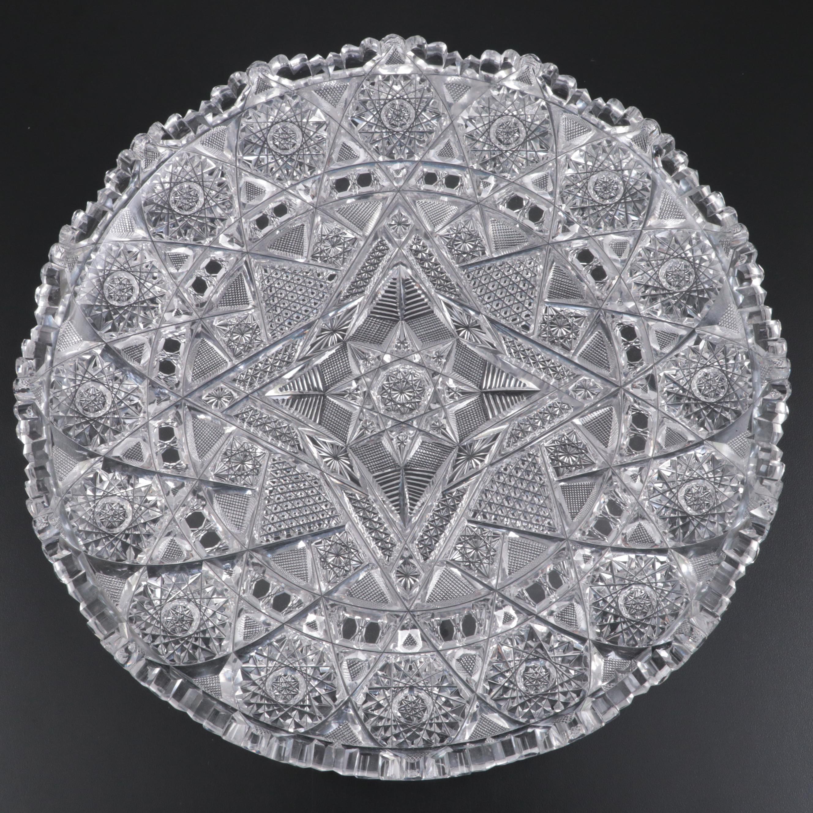 J. Hoare & Co. "Marquis" American Brilliant Cut Glass Tray, Early 20th Century