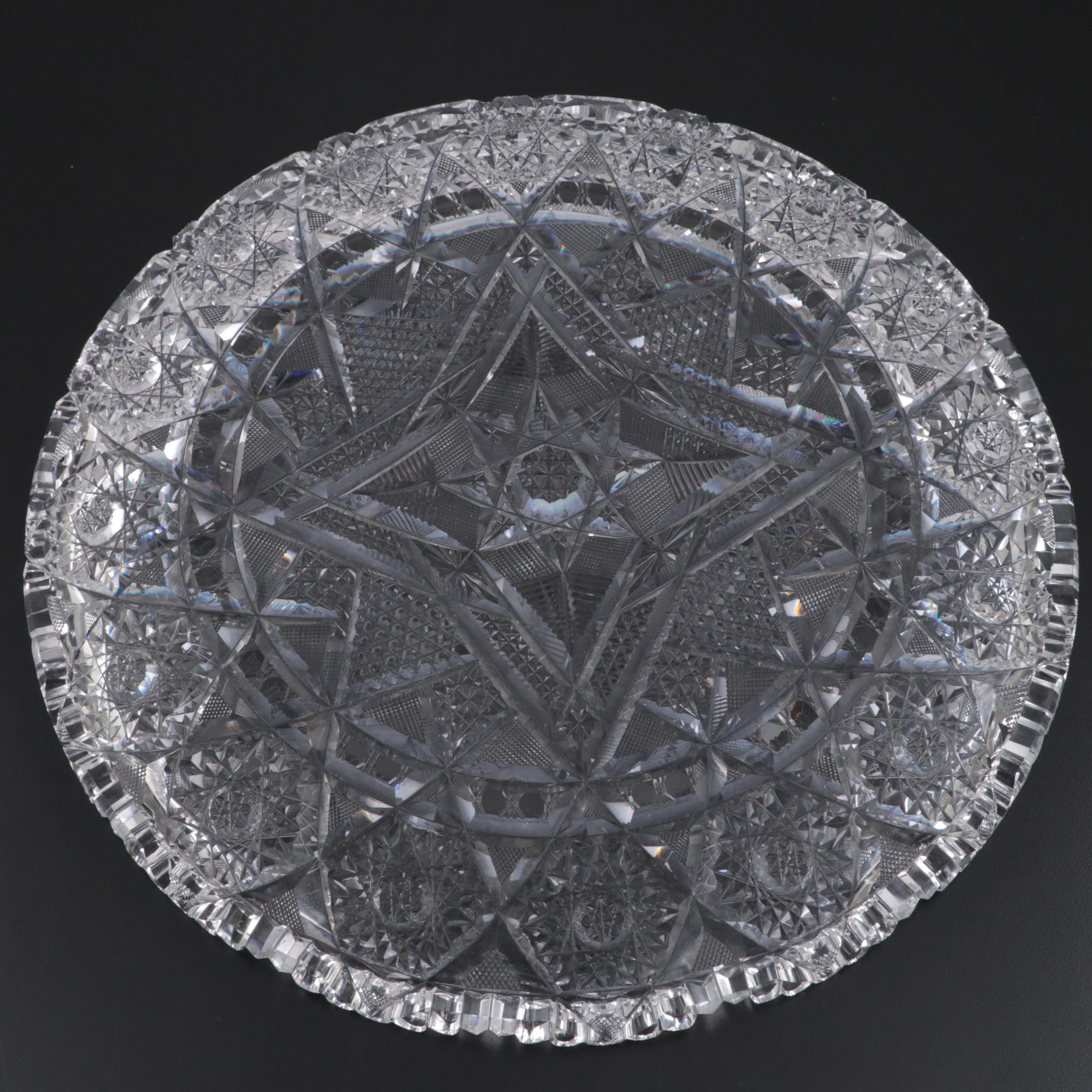 J. Hoare & Co. "Marquis" American Brilliant Cut Glass Tray, Early 20th Century