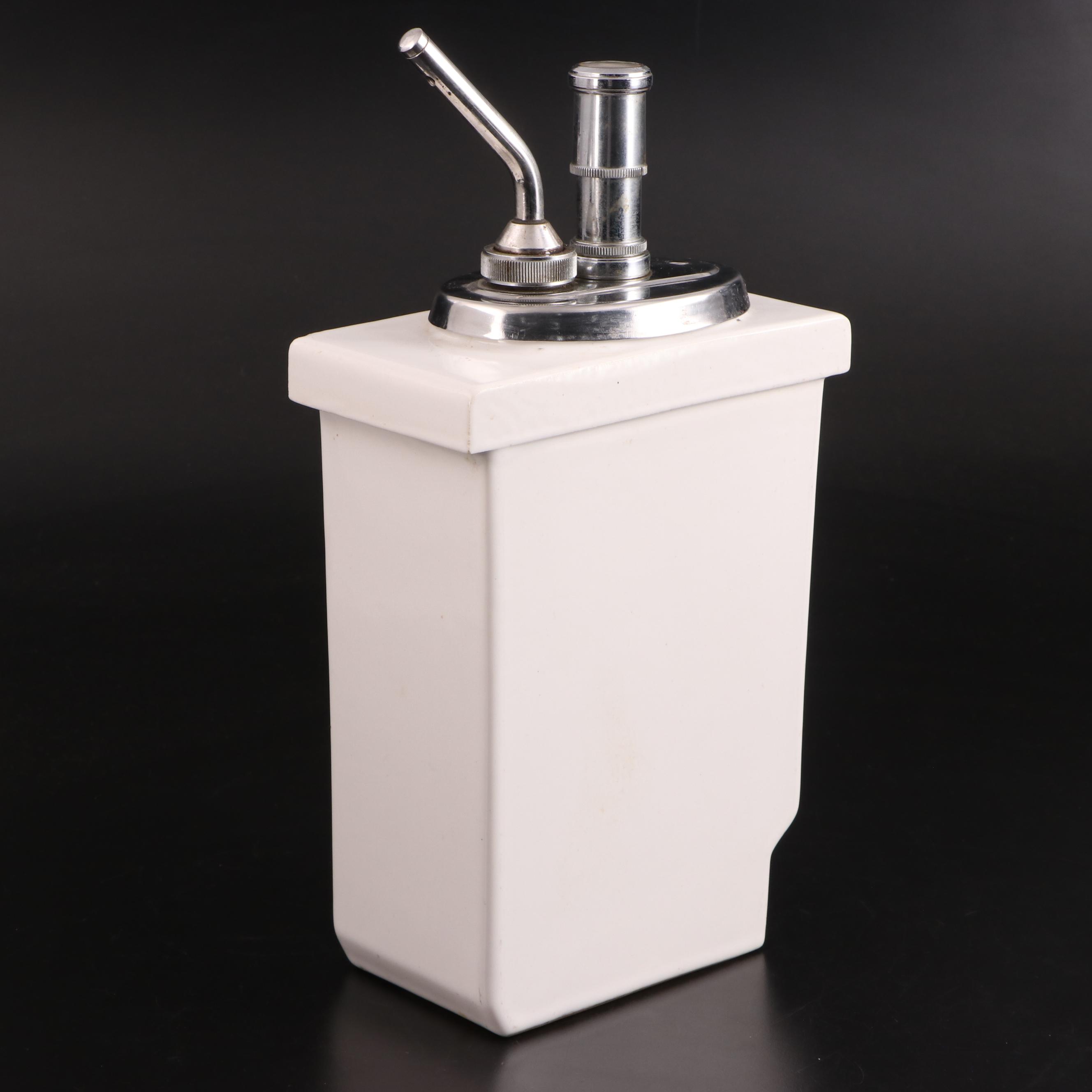 Drug Store Milkshake Syrup Topping Ceramic Pump Dispensers