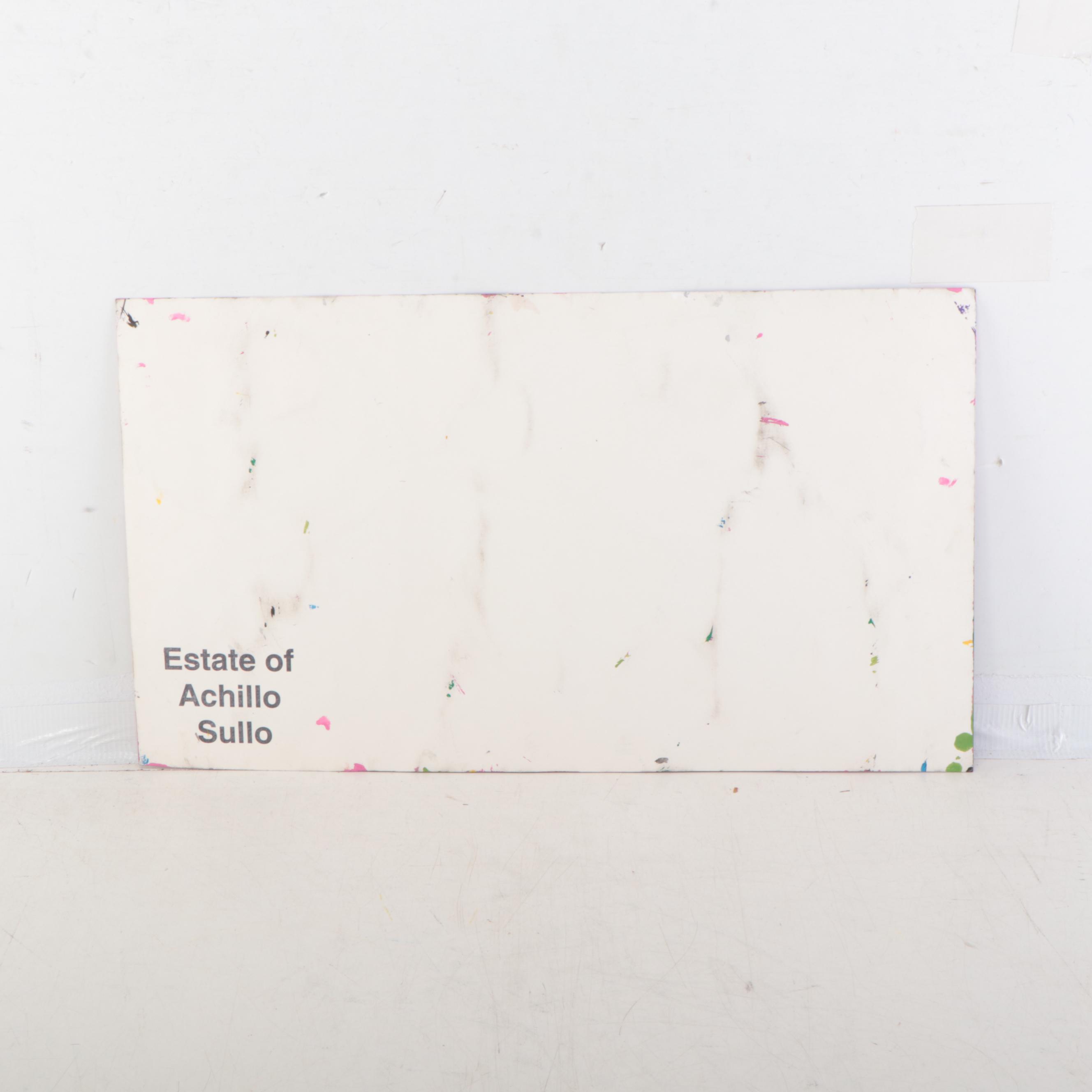 Achi Sullo Abstract Biomorphic Gouache Painting