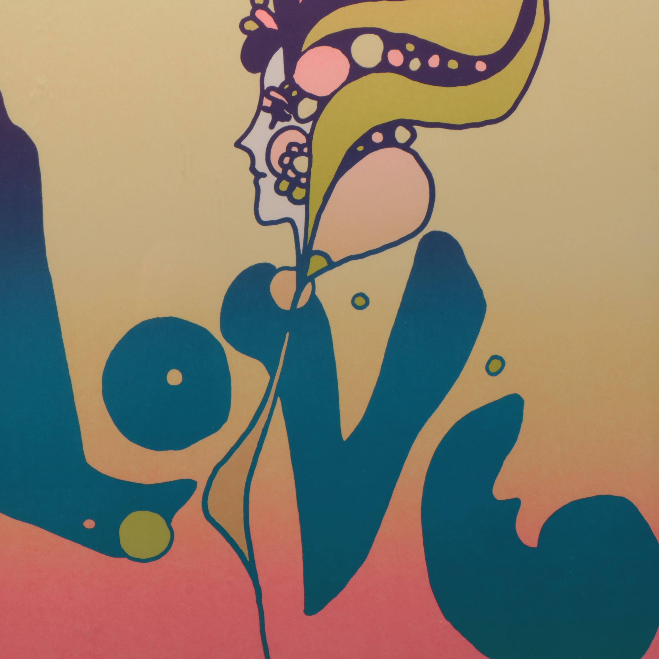 Peter Max Lithograph Poster "Love," Circa 1968