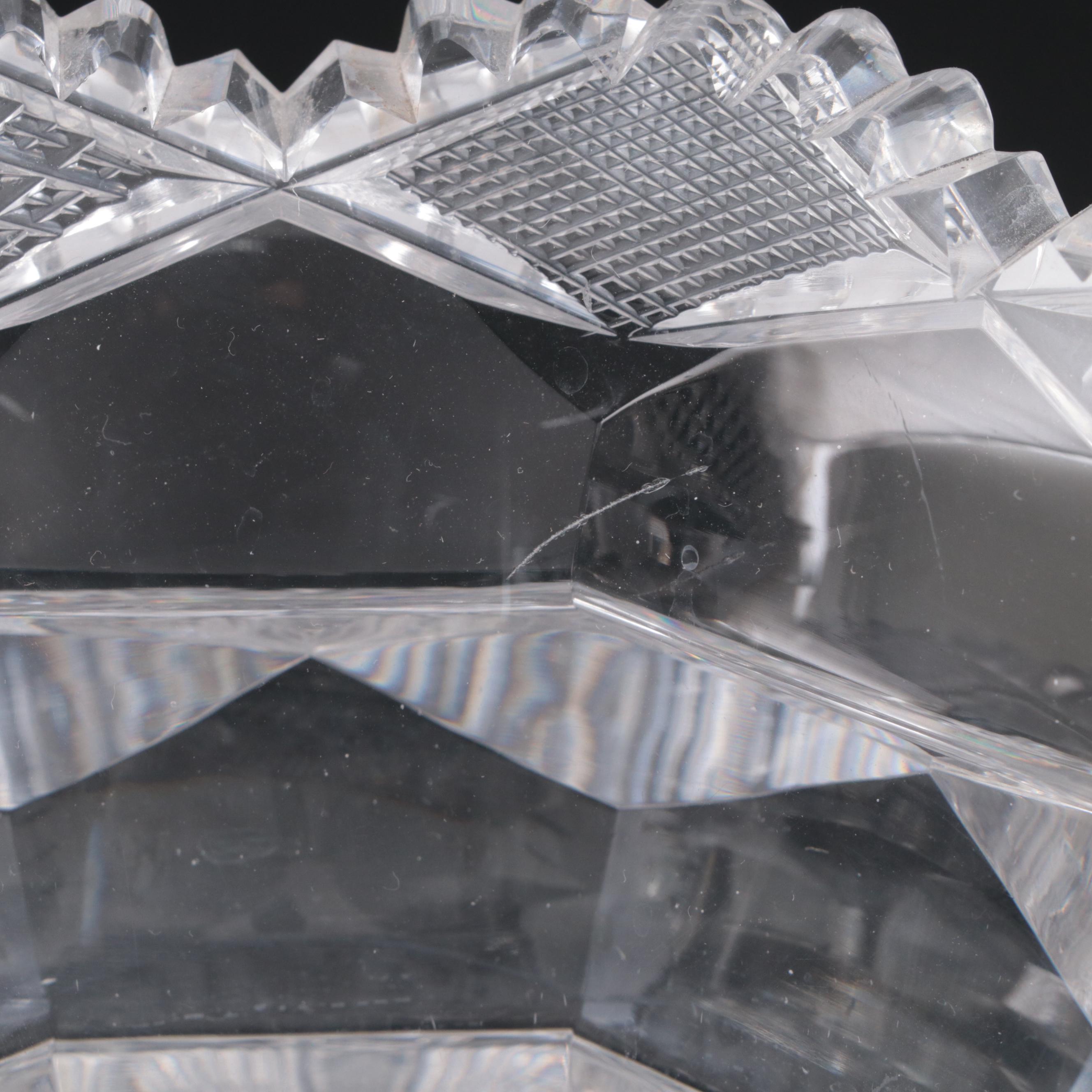 Libbey "Empress" American Brilliant Cut Glass Centerpiece Vase, Early 20th C.