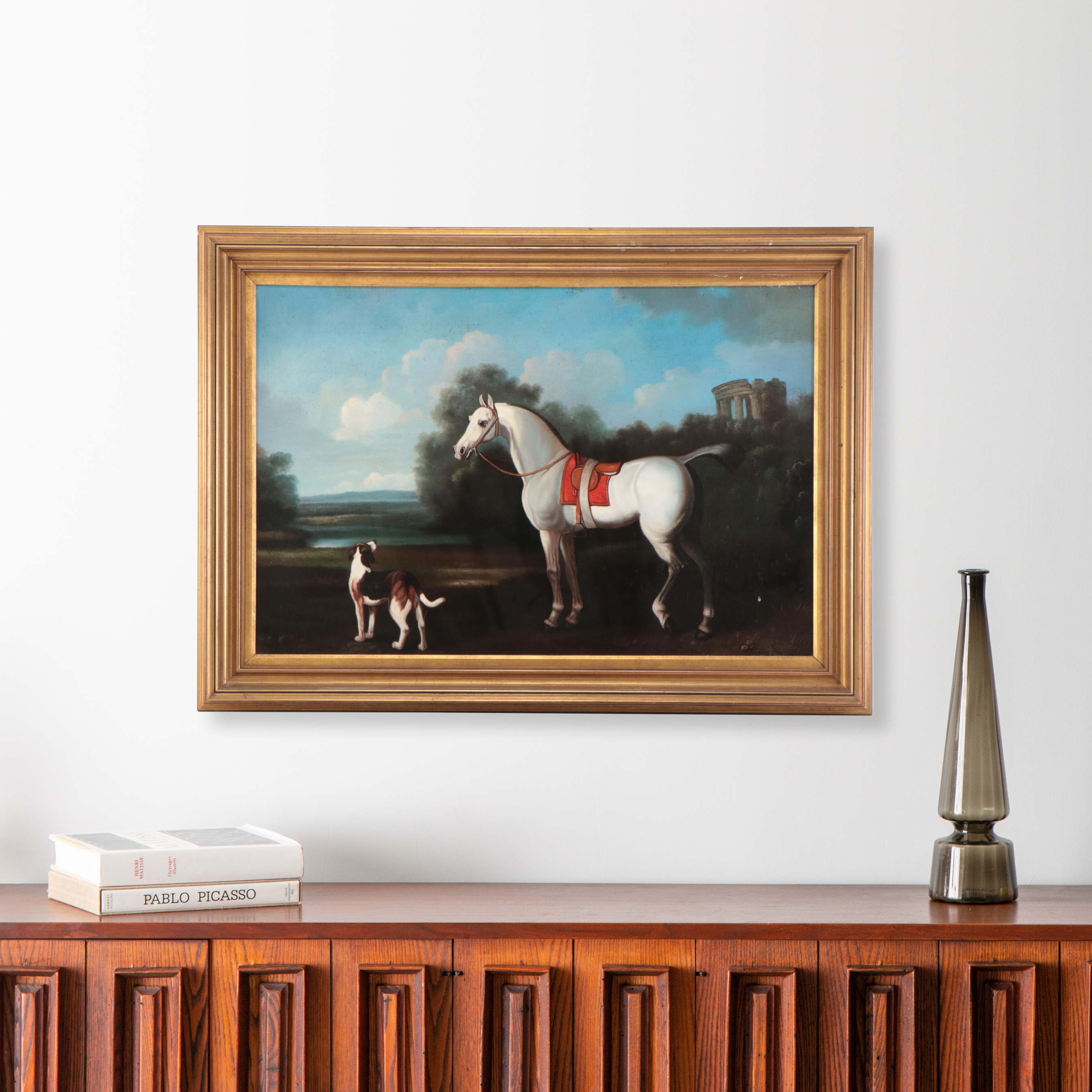 Shipley Oil Painting of Horse and Dog