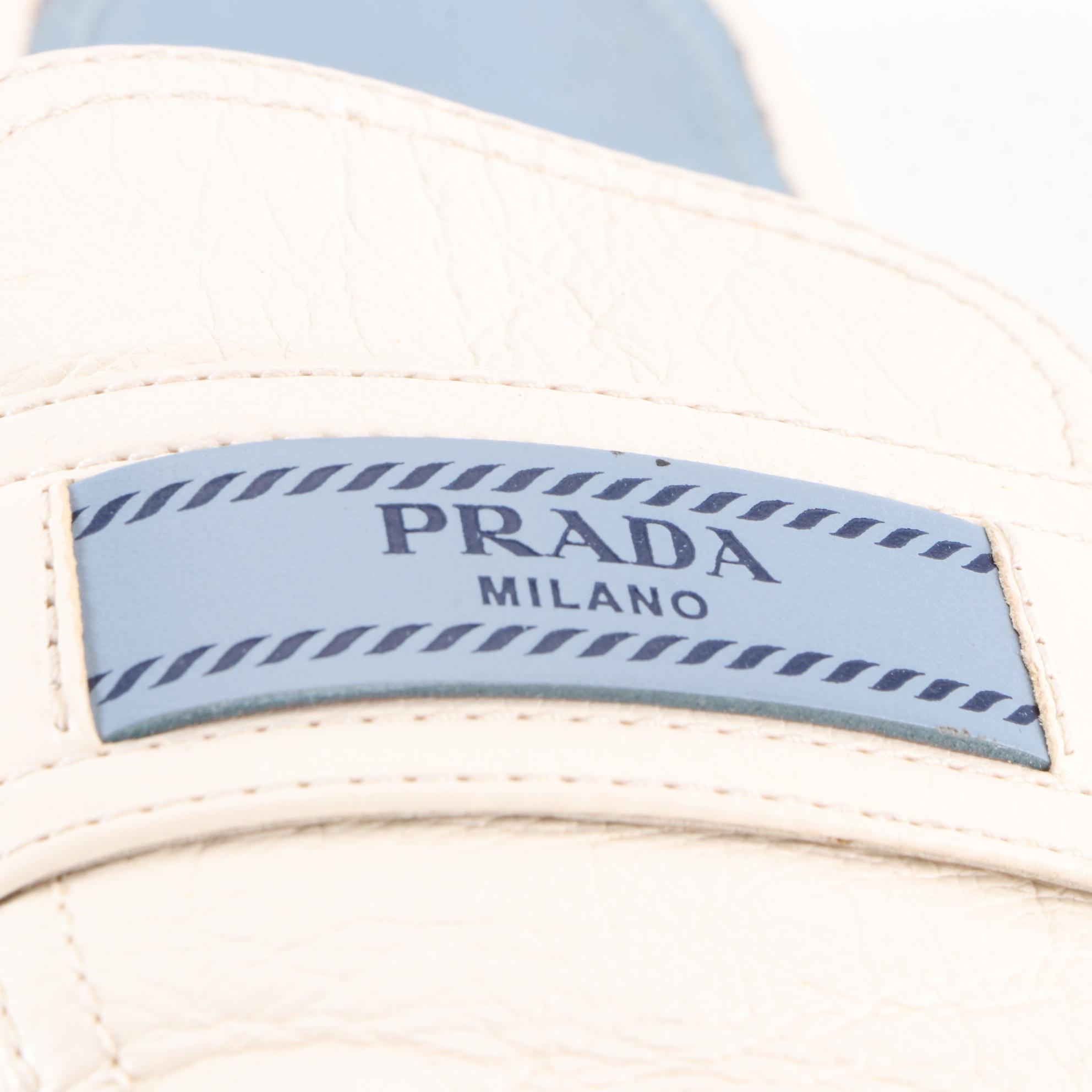 Prada Mule Loafer in Grained Leather