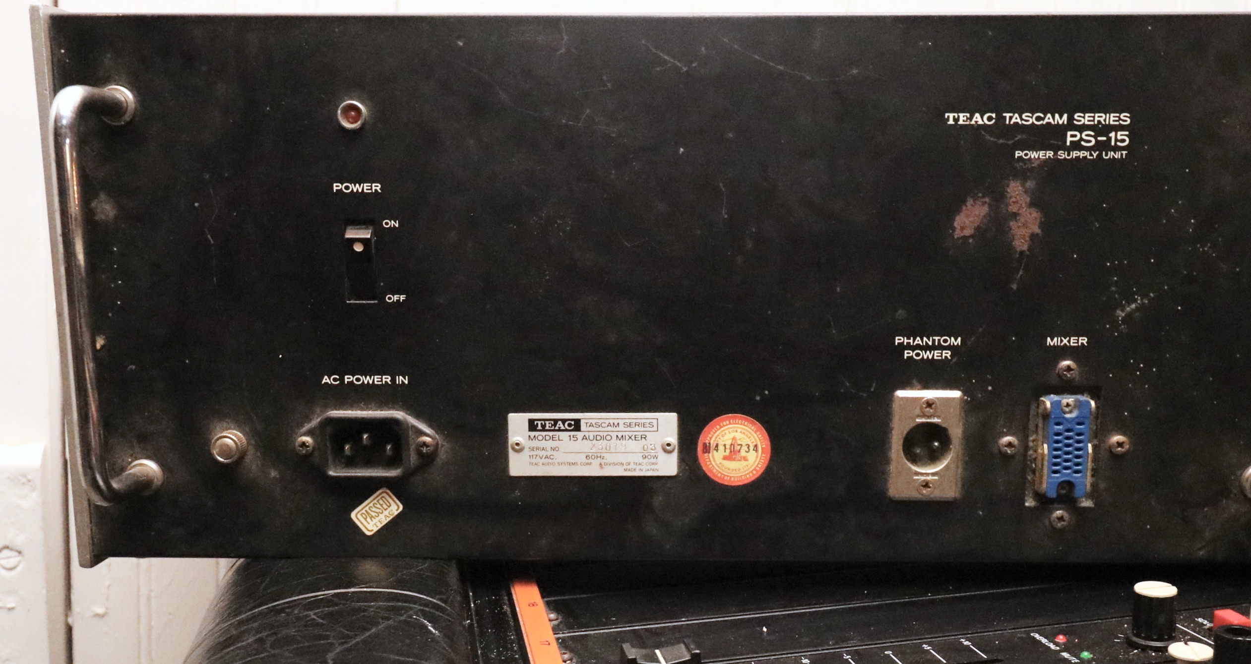 TEAC Tascam Series Model 15 Audio Mixer Console and Power Supply Unit, 1978