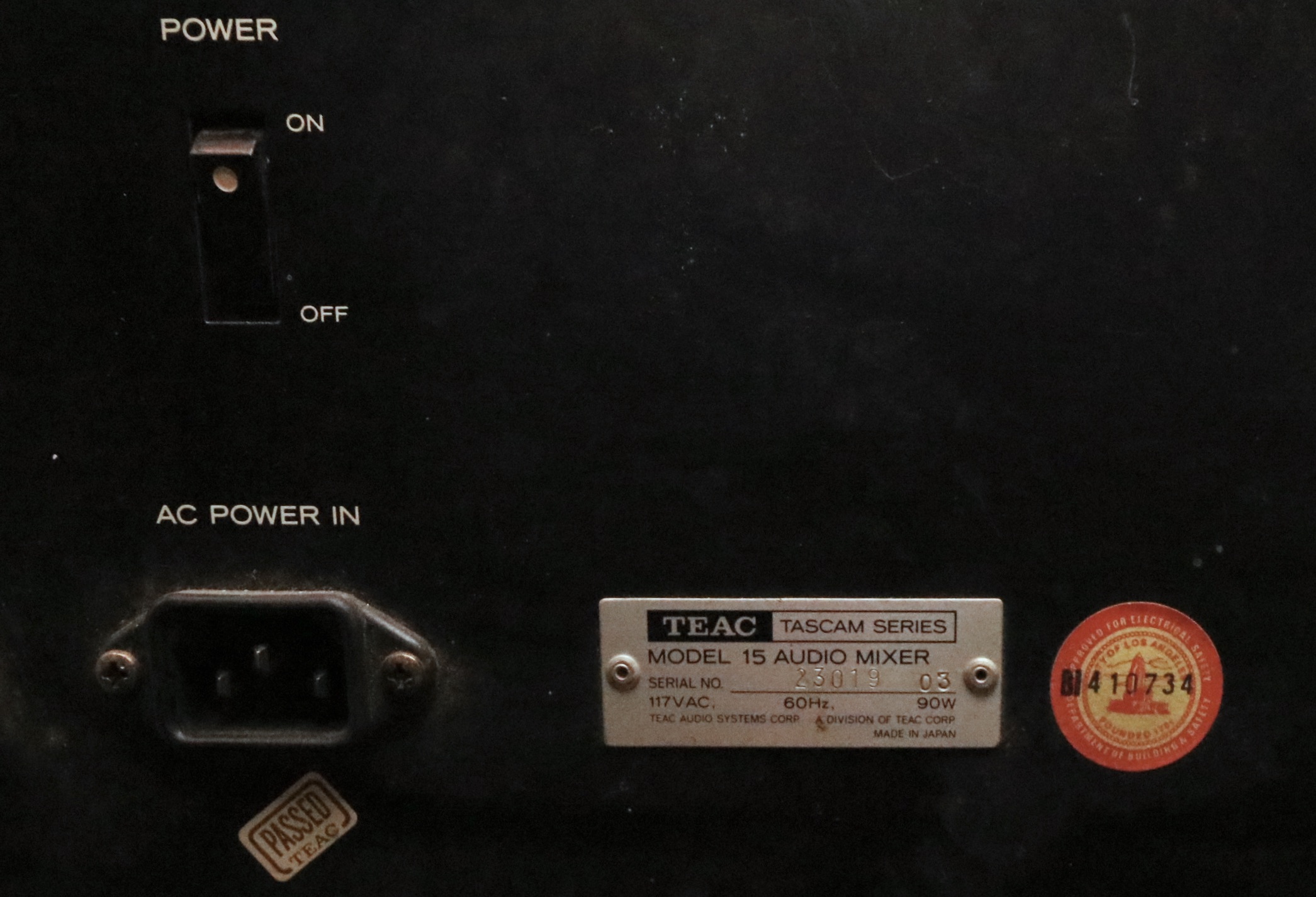 TEAC Tascam Series Model 15 Audio Mixer Console and Power Supply Unit, 1978