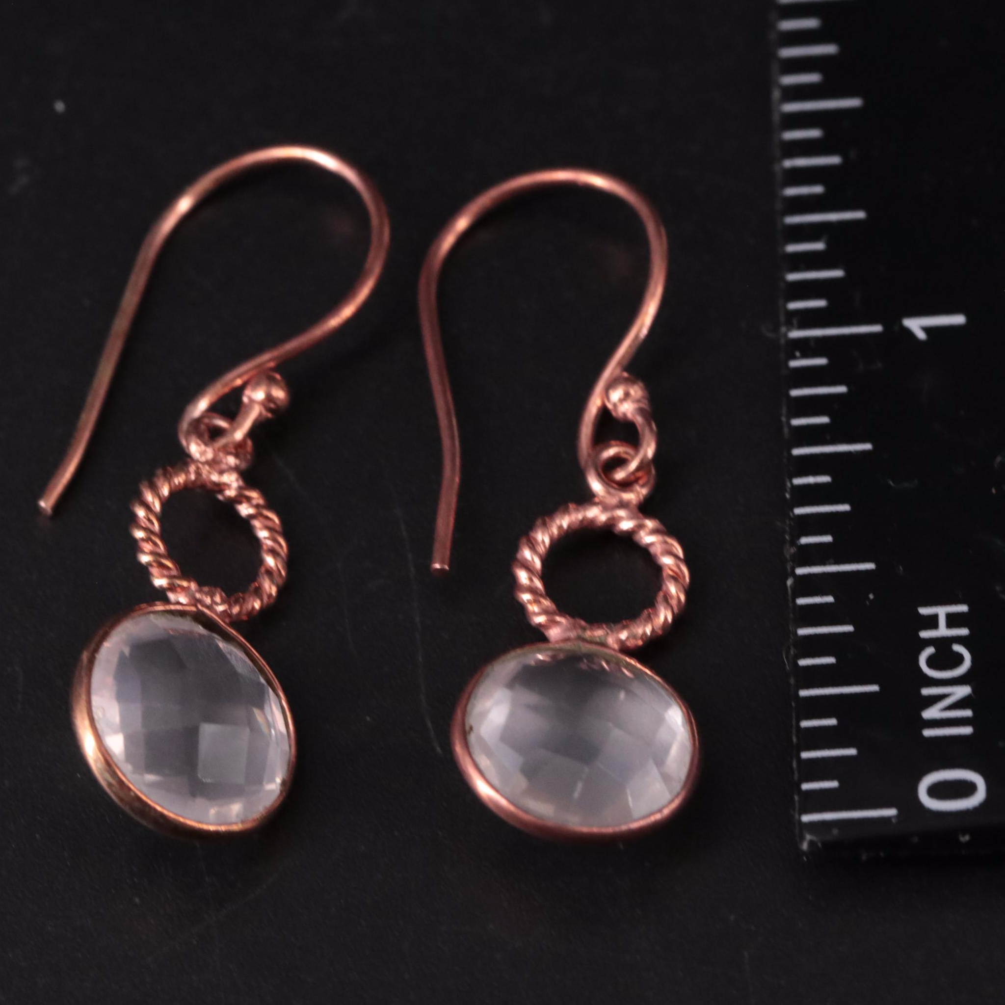 Quartz Dangle Earrings