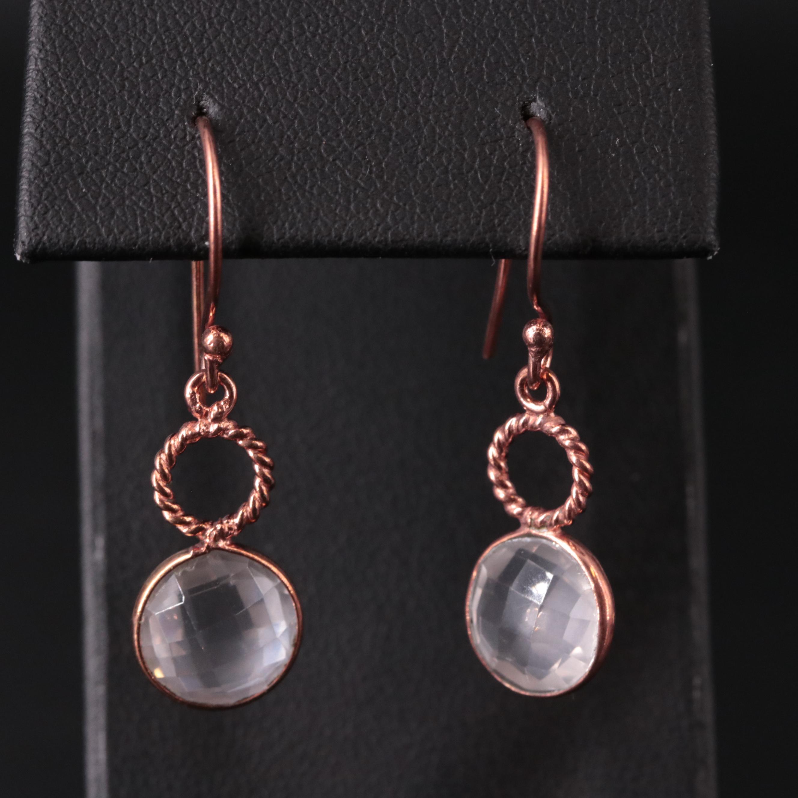 Quartz Dangle Earrings