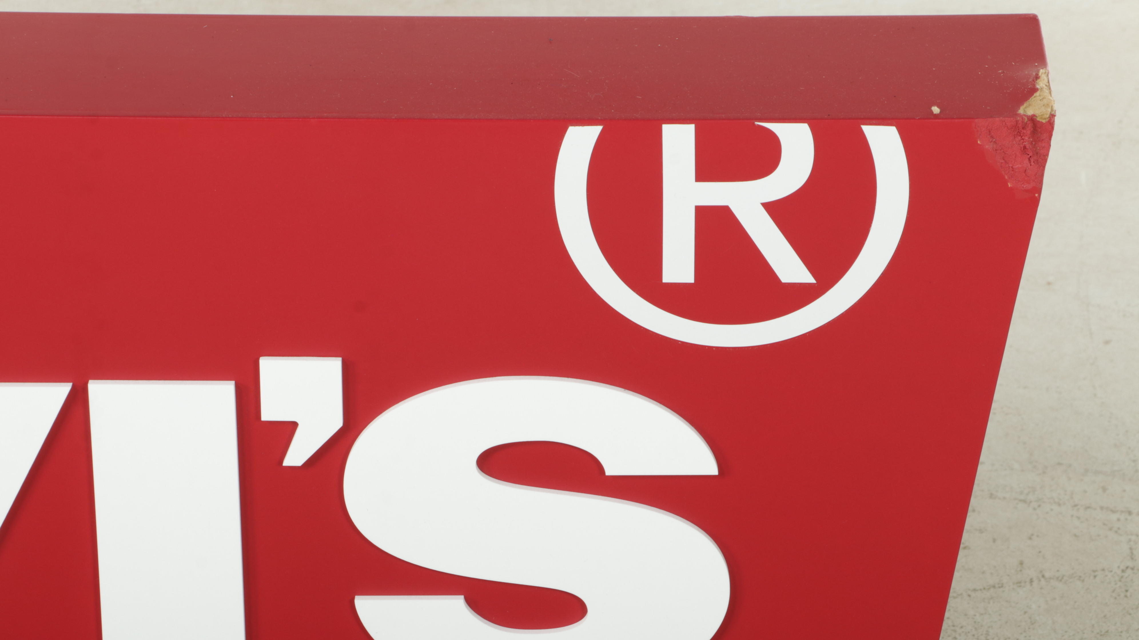 Levi's Wooden Advertising Sign
