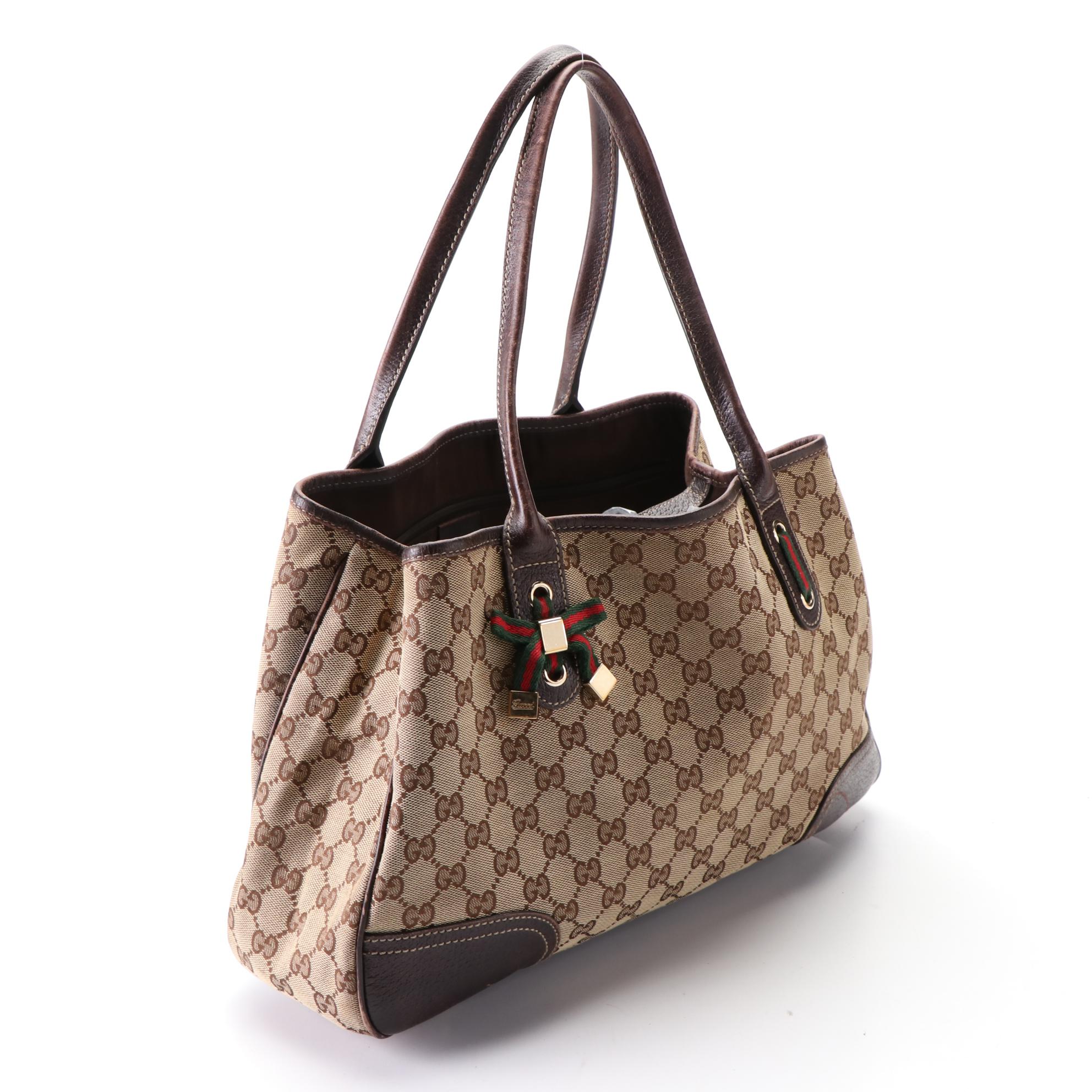 Gucci Princy GG Canvas and Leather Shoulder Bag