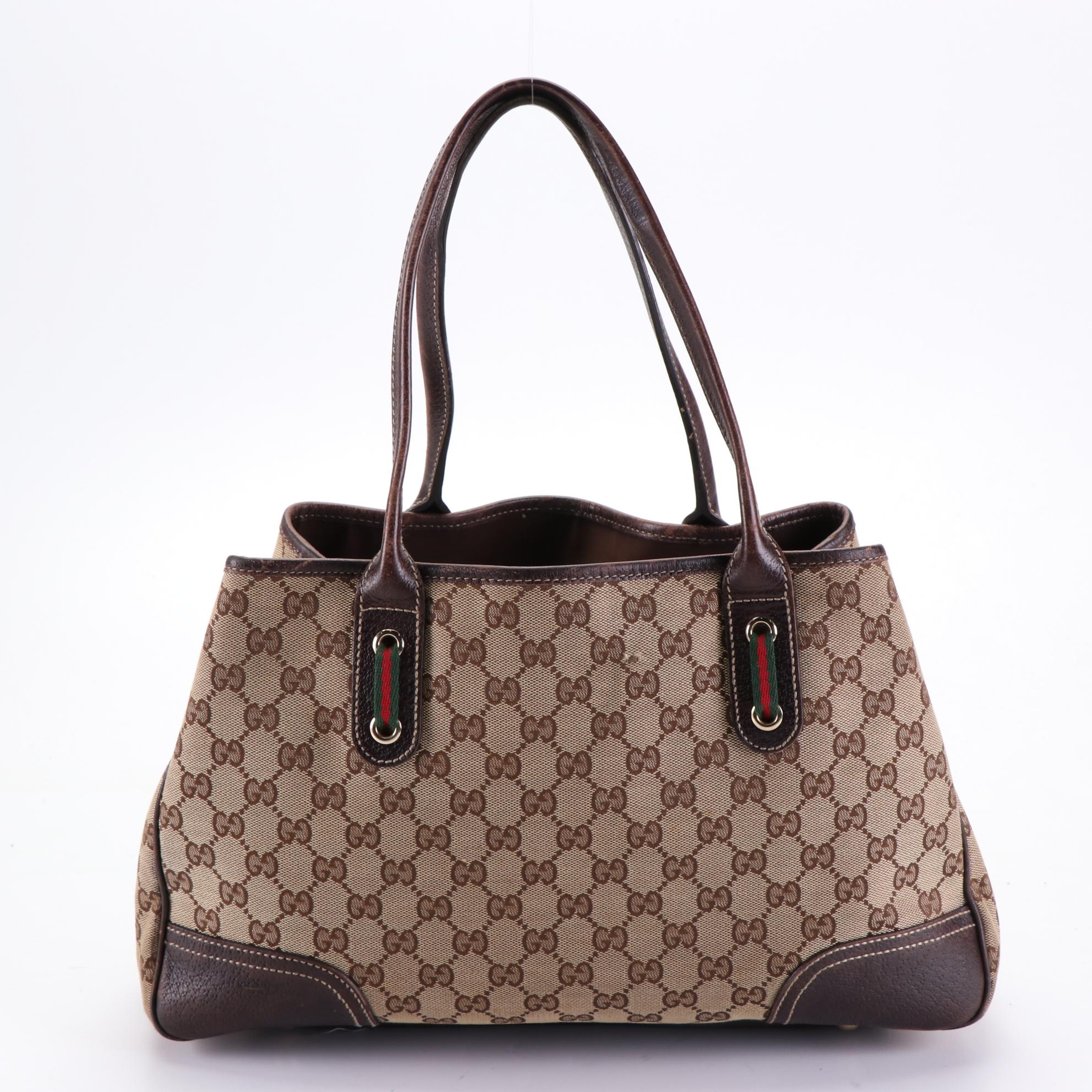Gucci Princy GG Canvas and Leather Shoulder Bag