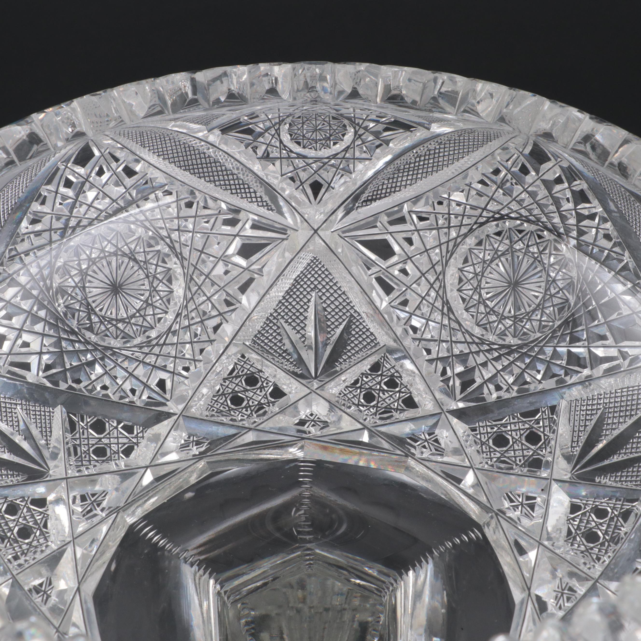 Elmira "No. 100" American Brilliant Cut Glass Compote, Early 20th C.