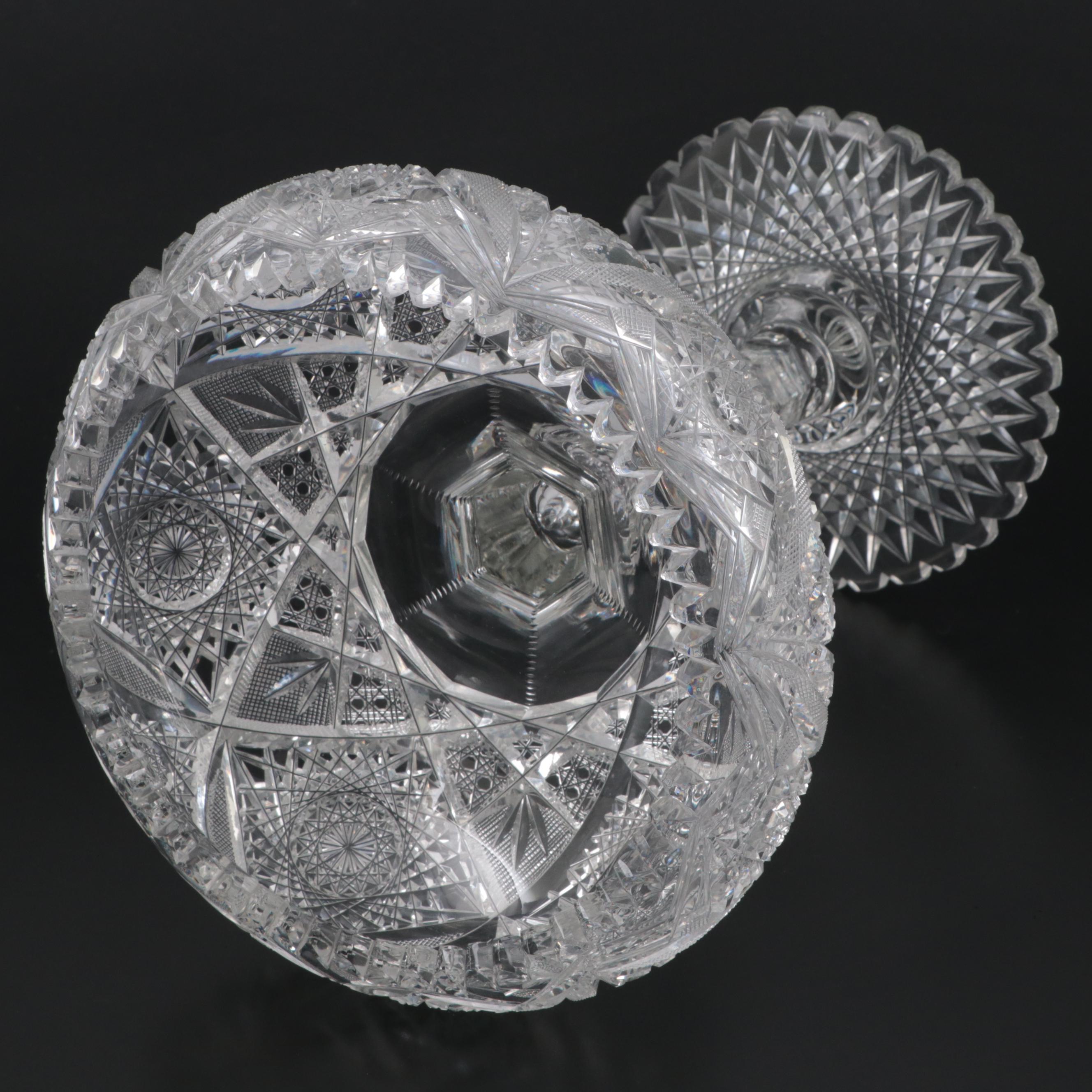 Elmira "No. 100" American Brilliant Cut Glass Compote, Early 20th C.