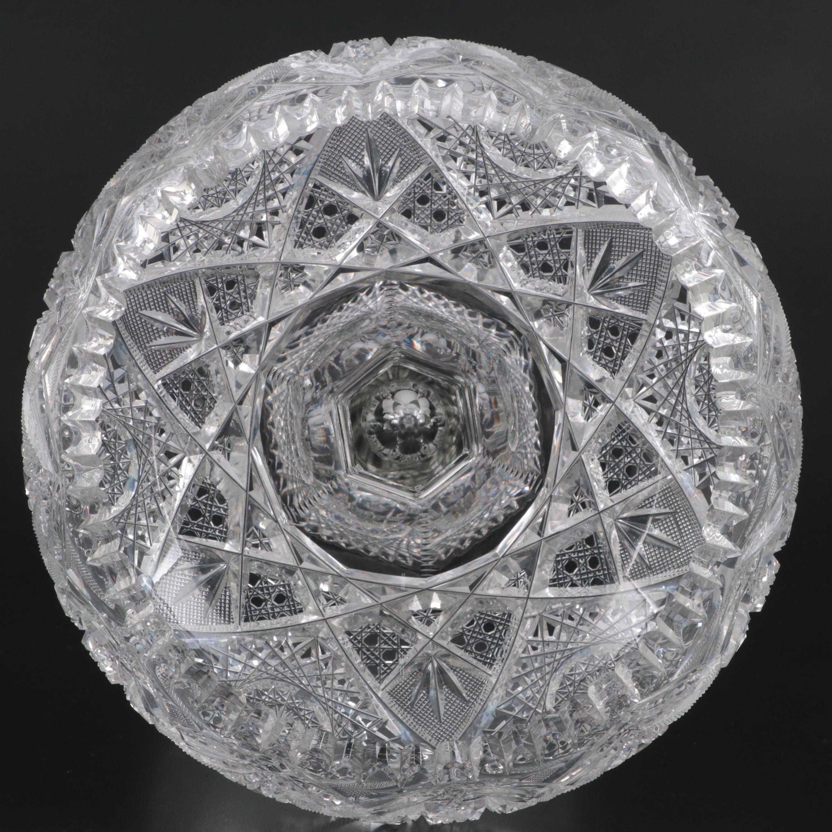 Elmira "No. 100" American Brilliant Cut Glass Compote, Early 20th C.