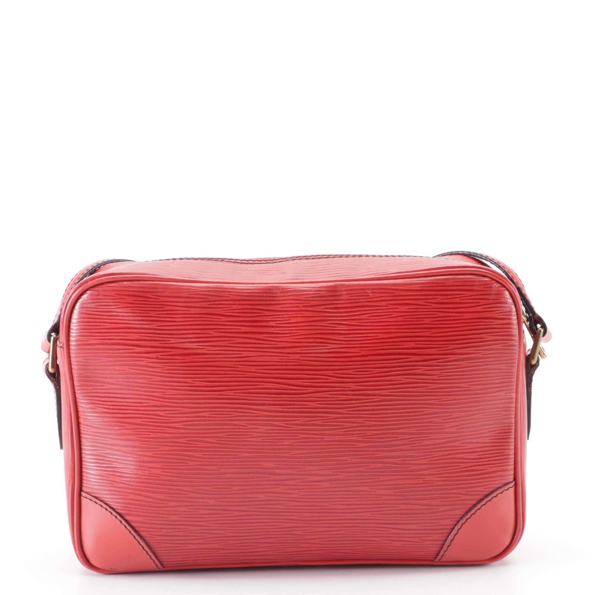 Louis Vuitton Trocadero 23 Bag in Red Epi and Smooth Leather
